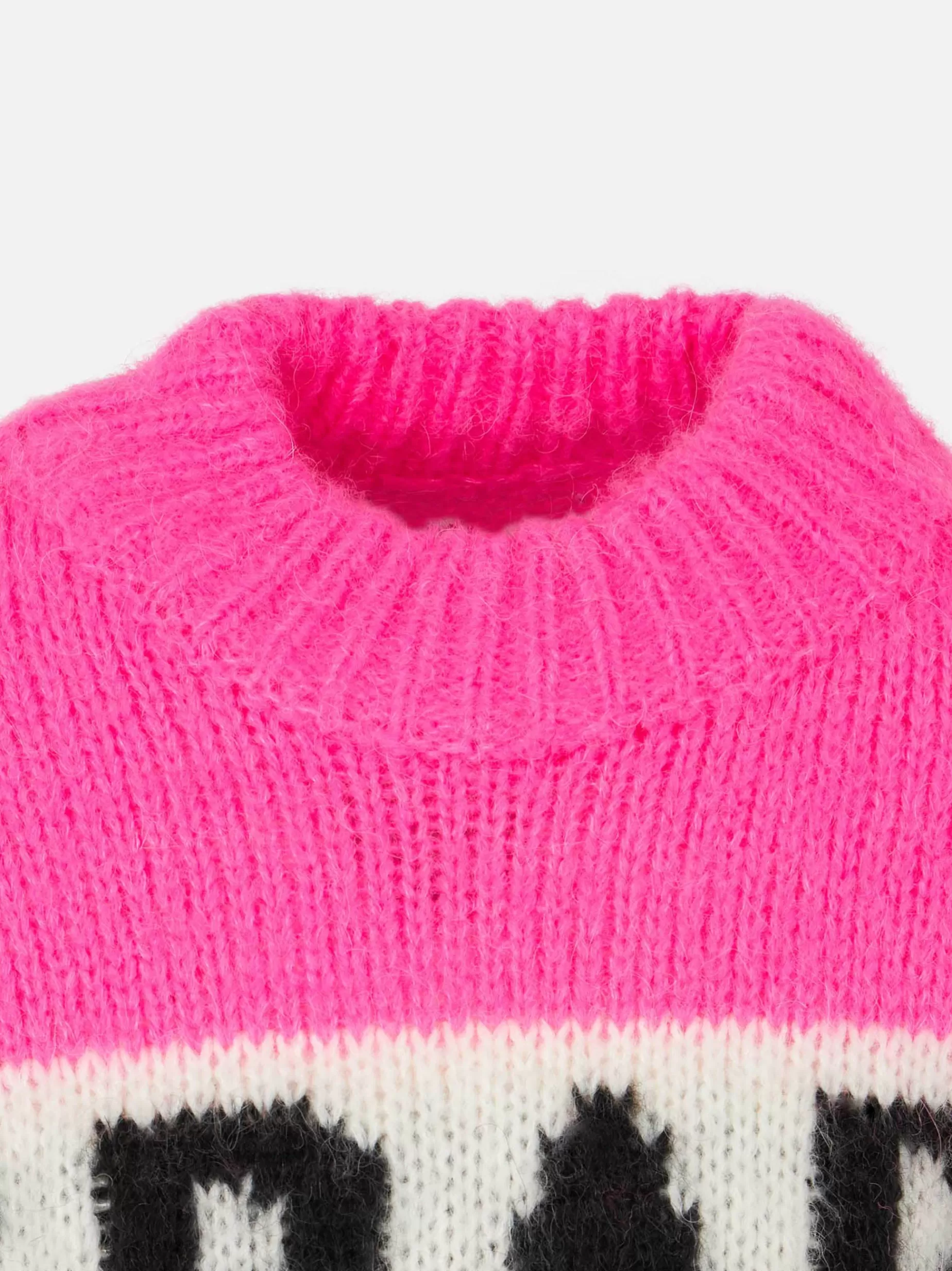 Best Sale Morbida maglia da bambina dalla forma squadrata con stampa jacquard St. Barth Maglieria