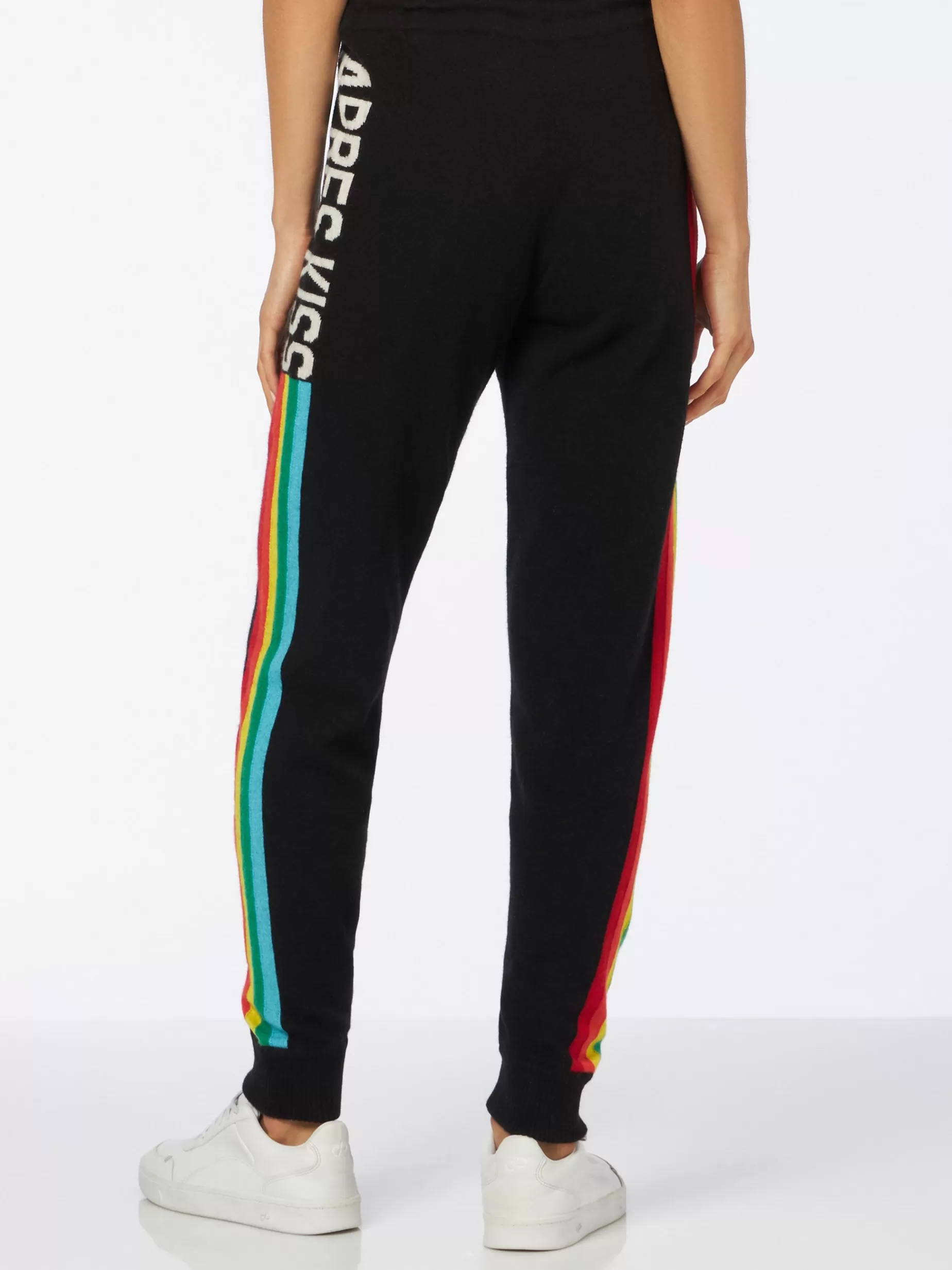 Cheap Pantaloni della tuta in maglia con intarsio arcobaleno Donna Gonne