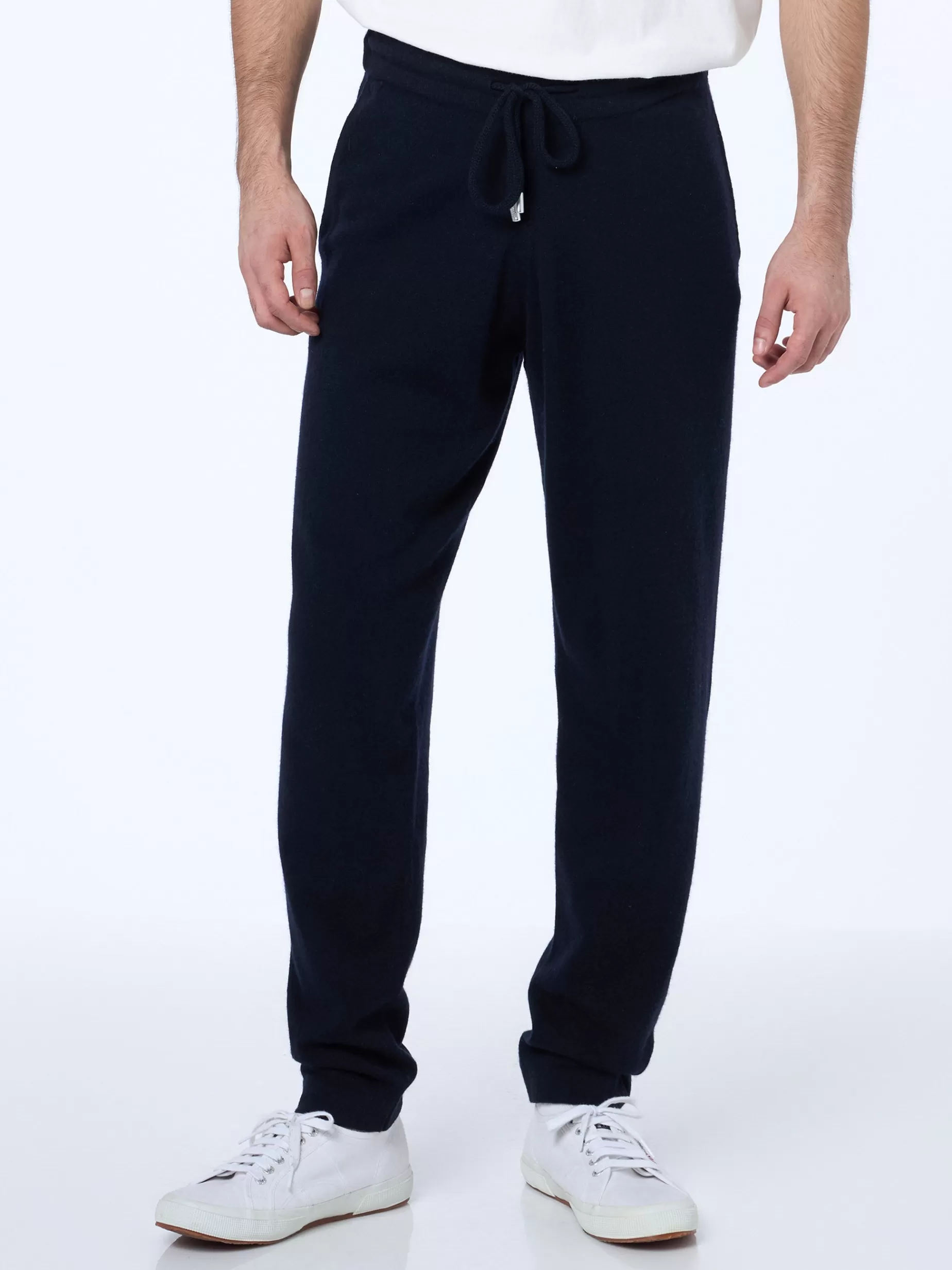 Hot Pantaloni jogger neri in maglia da uomo Walton Uomo Bermuda E Pantaloni