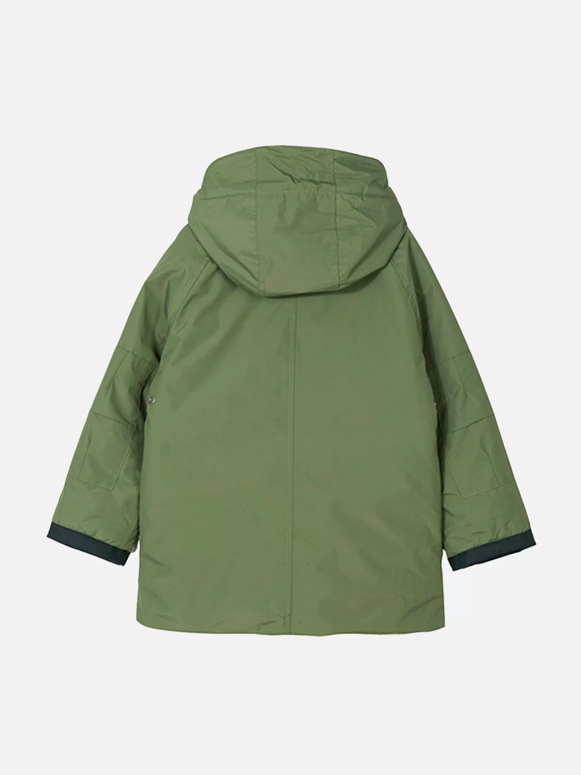 New Parka da bambino verde militare con cappuccio Bambino Capispalla