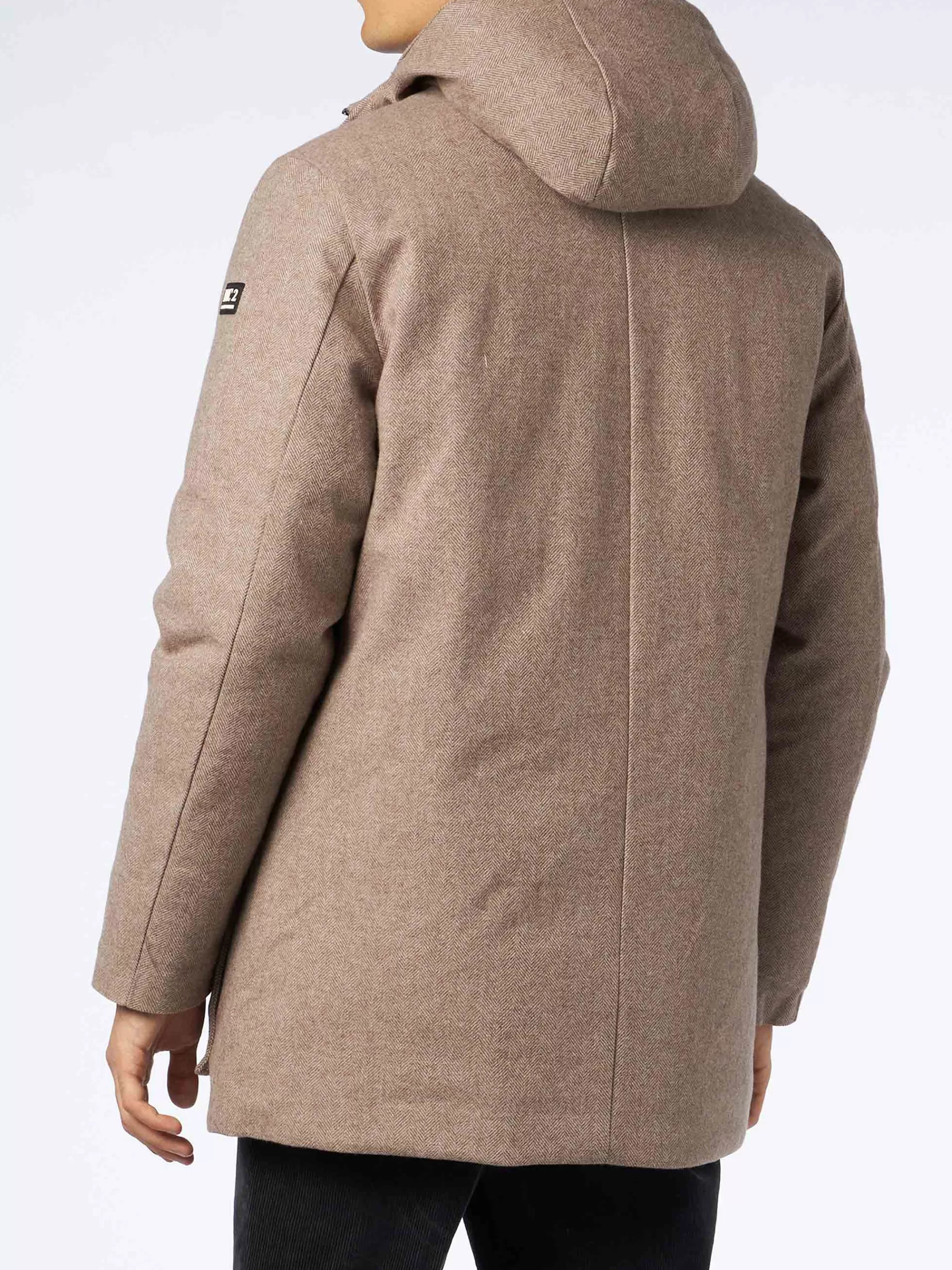 Best Parka da uomo con cappuccio e stampa spigata Uomo Capispalla