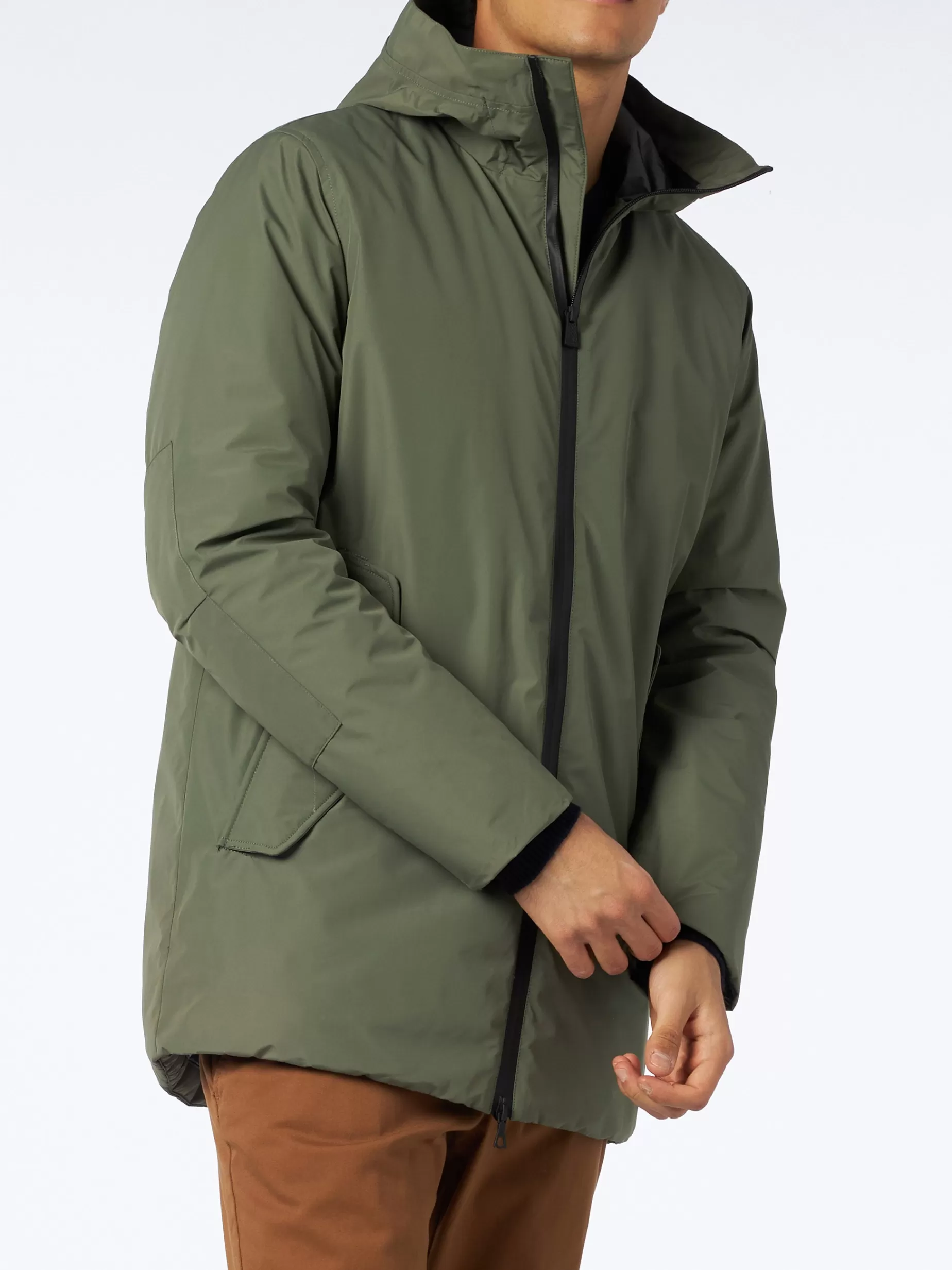 Shop Parka da uomo Voyager verde militare con cappuccio Uomo Capispalla