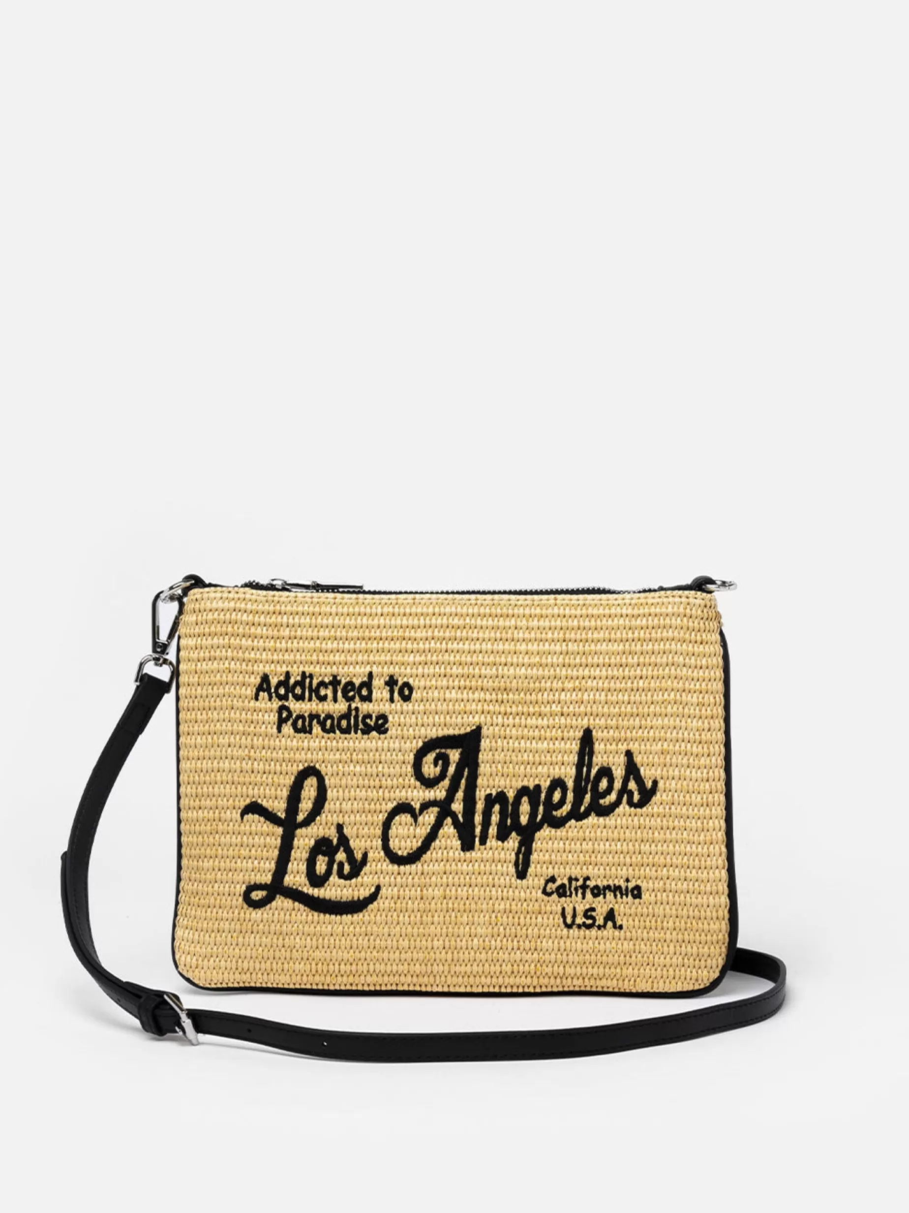 Online Pochette Parisienne in paglia con ricamo Los Angeles Donna Pouch & Borse A Tracolla | Pouch & Borse A Tracolla