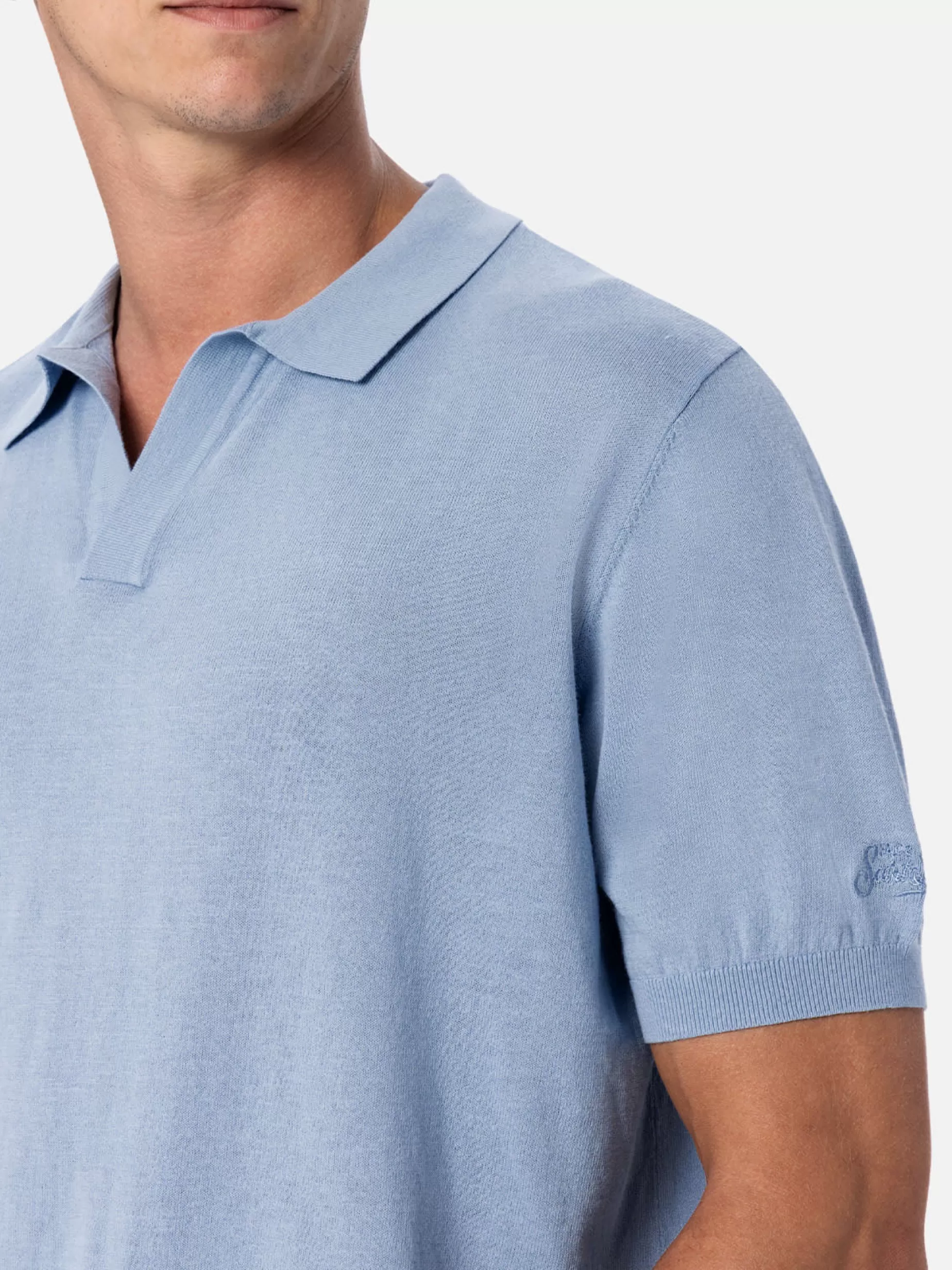 Flash Sale Polo da uomo in maglia azzurra Sloan Uomo Polo