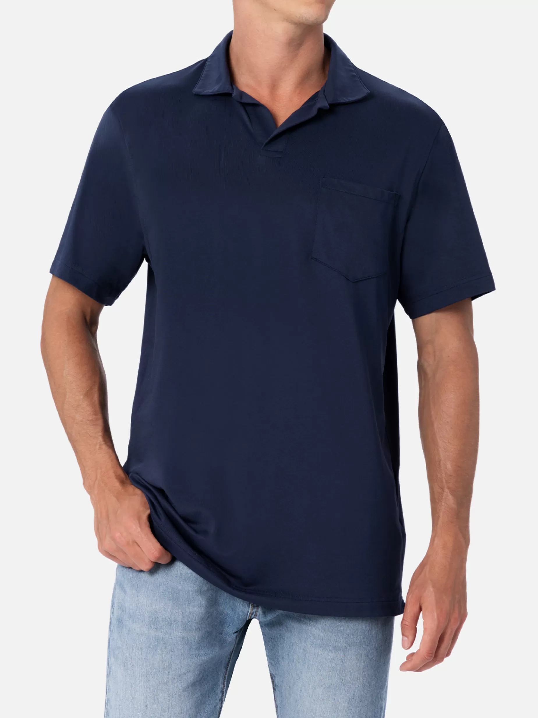 Sale Polo da uomo in piquet tecnico blu navy Camber Uomo Polo