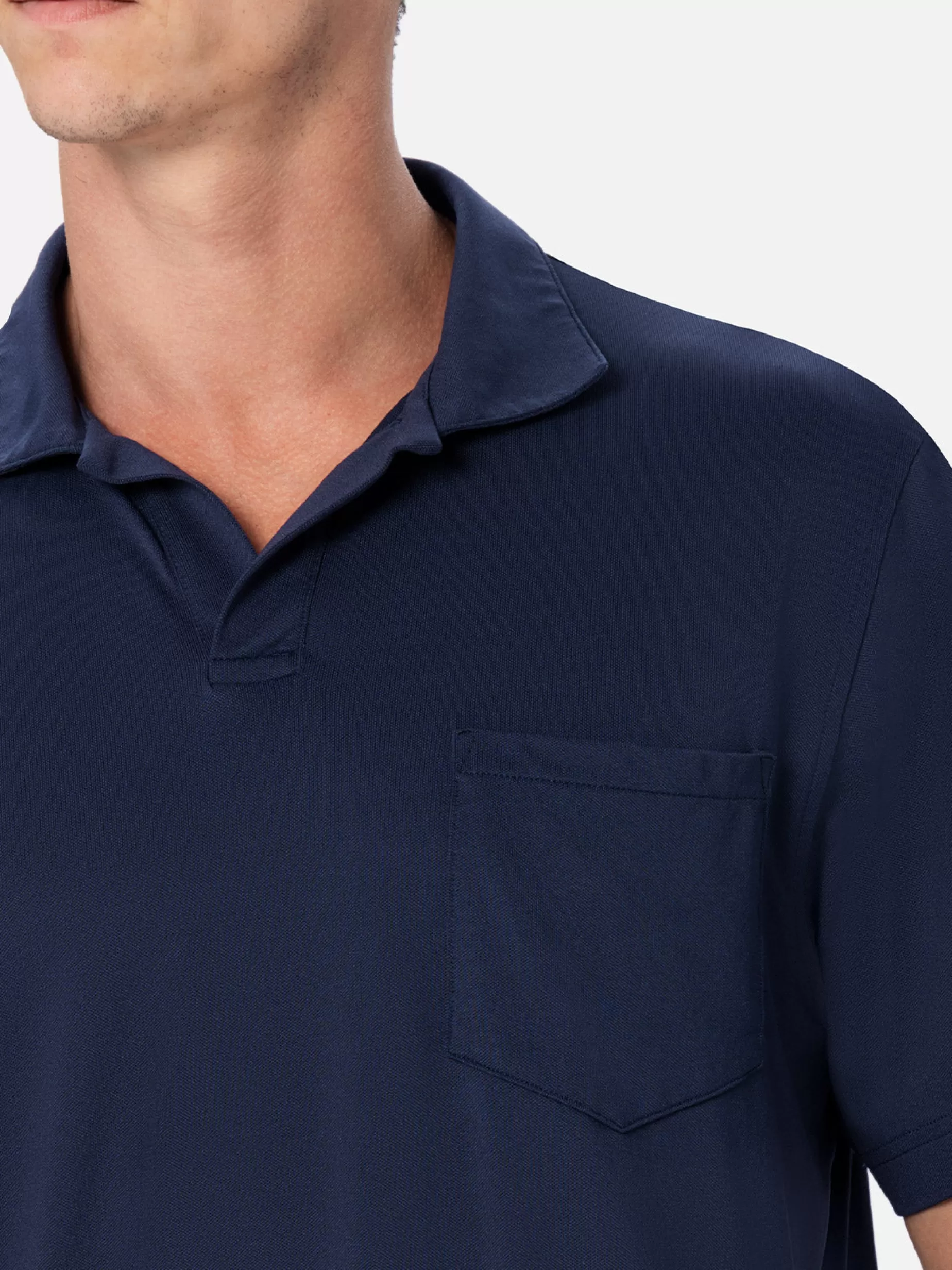 Sale Polo da uomo in piquet tecnico blu navy Camber Uomo Polo