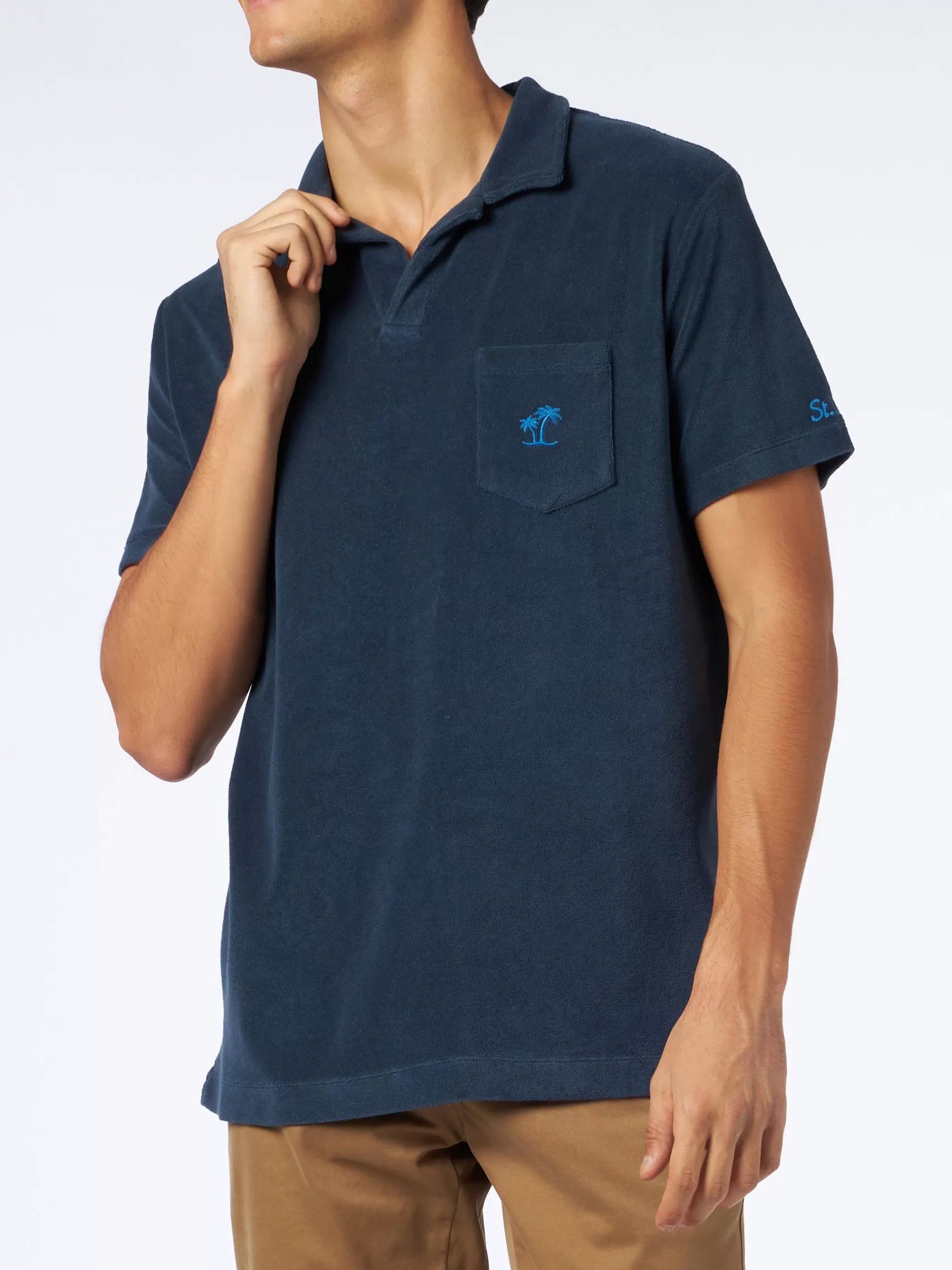 Best Polo da uomo in spugna blu navy Uomo Polo | Abbigliamento