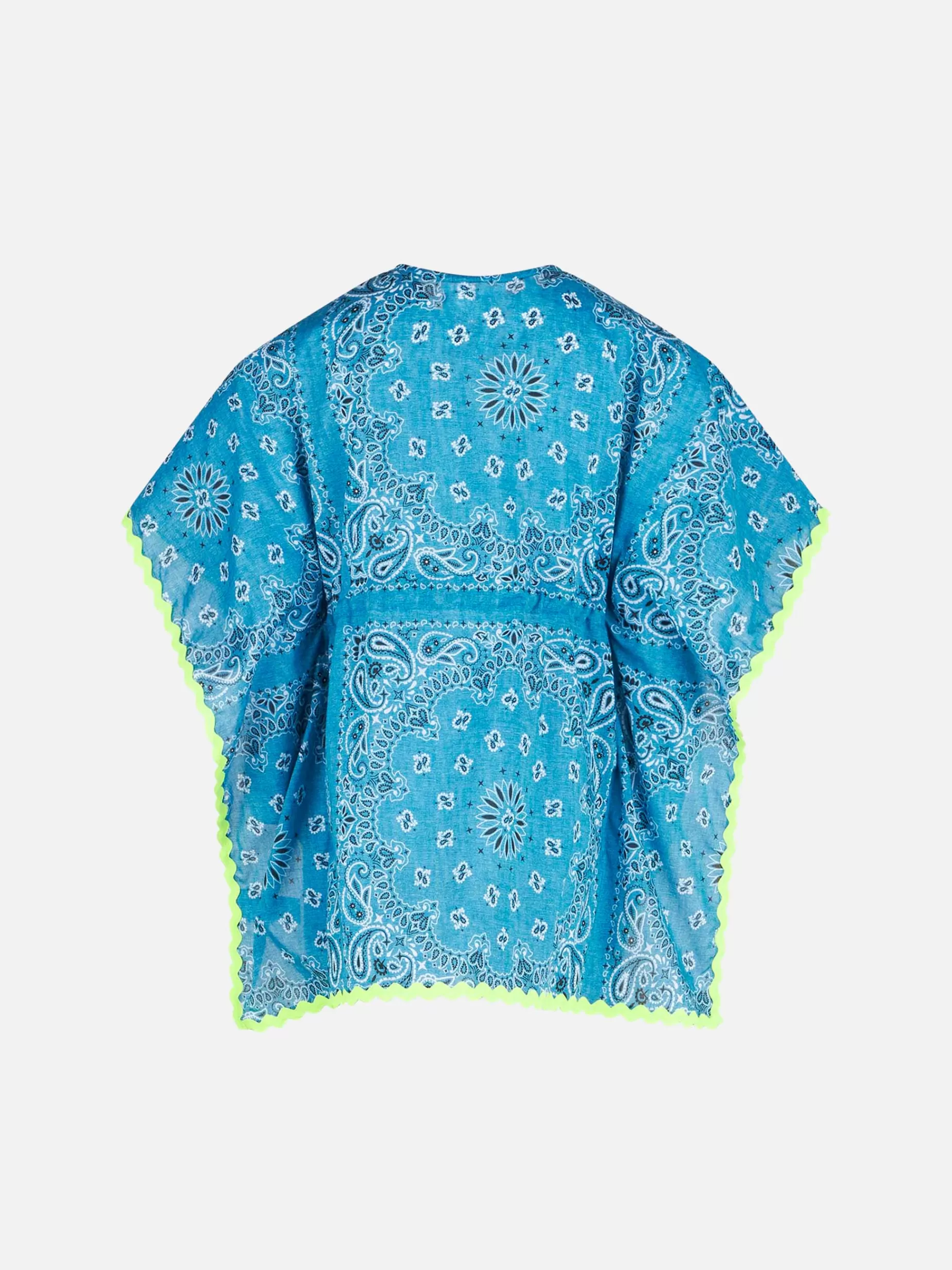 Store Poncho da bambina con stampa bandana azzurra Vestiti