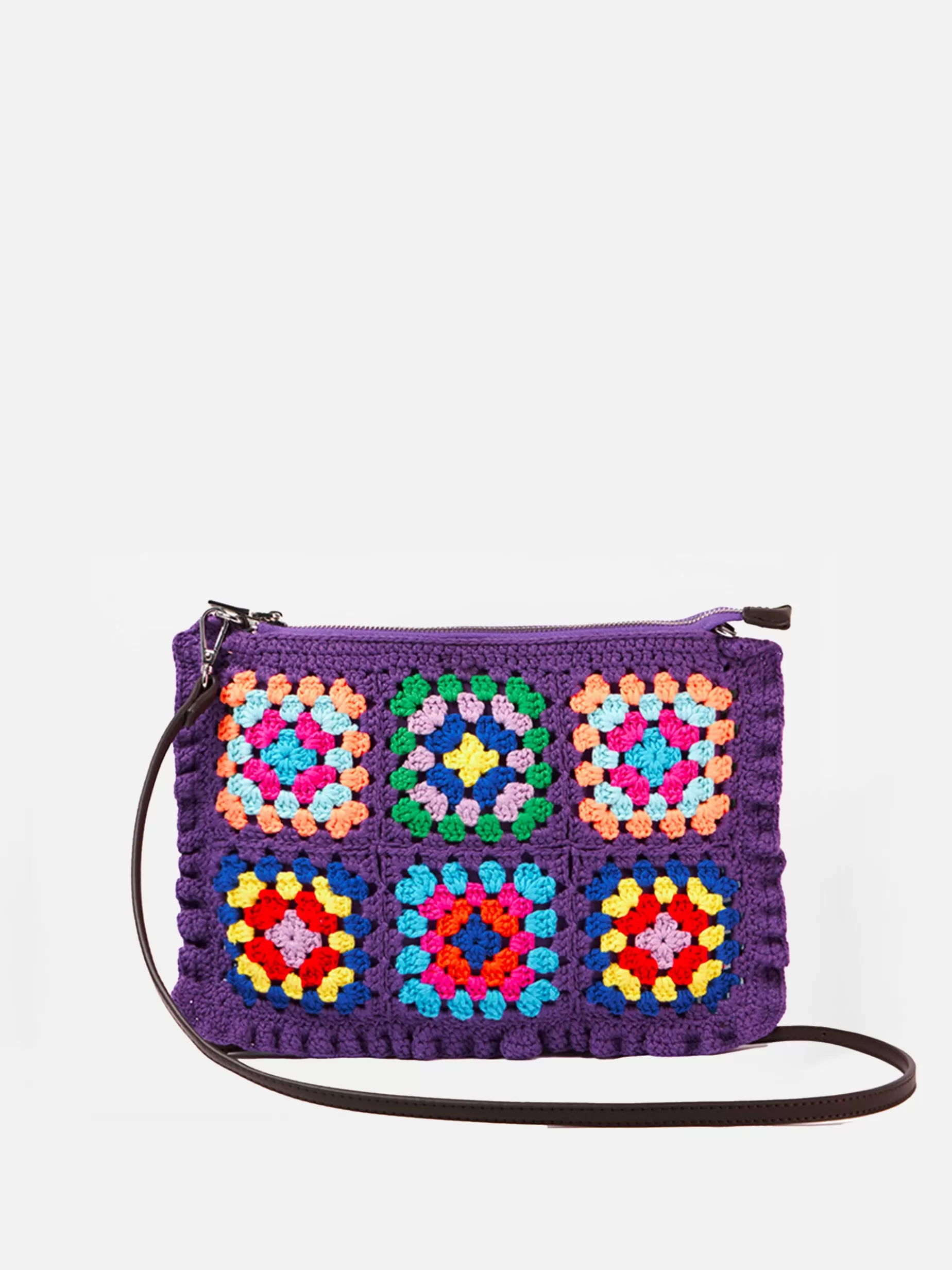 Sale Pouch a tracolla all'uncinetto Parisienne viola Donna Pouch & Borse A Tracolla | Pouch & Borse A Tracolla