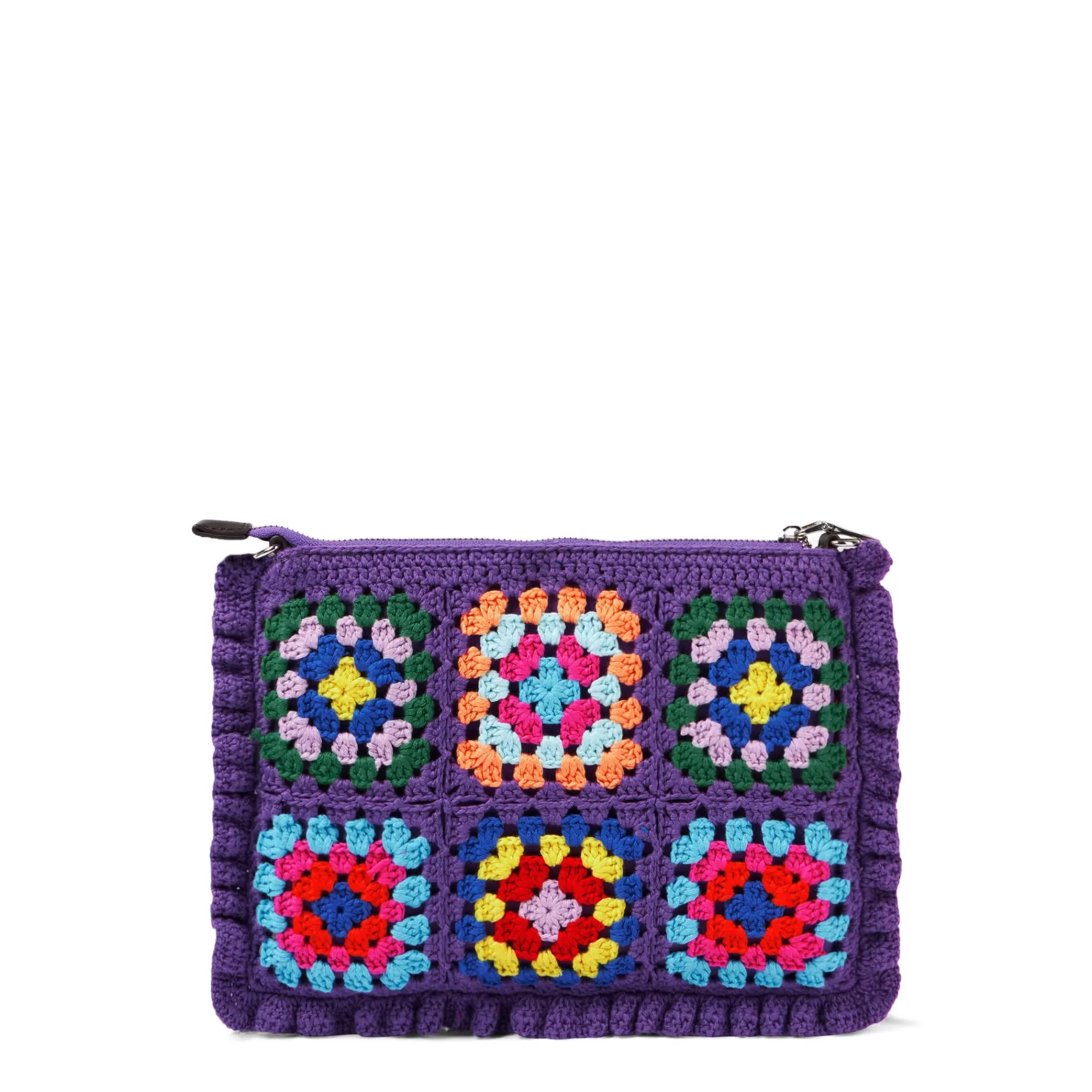 Sale Pouch a tracolla all'uncinetto Parisienne viola Donna Pouch & Borse A Tracolla | Pouch & Borse A Tracolla