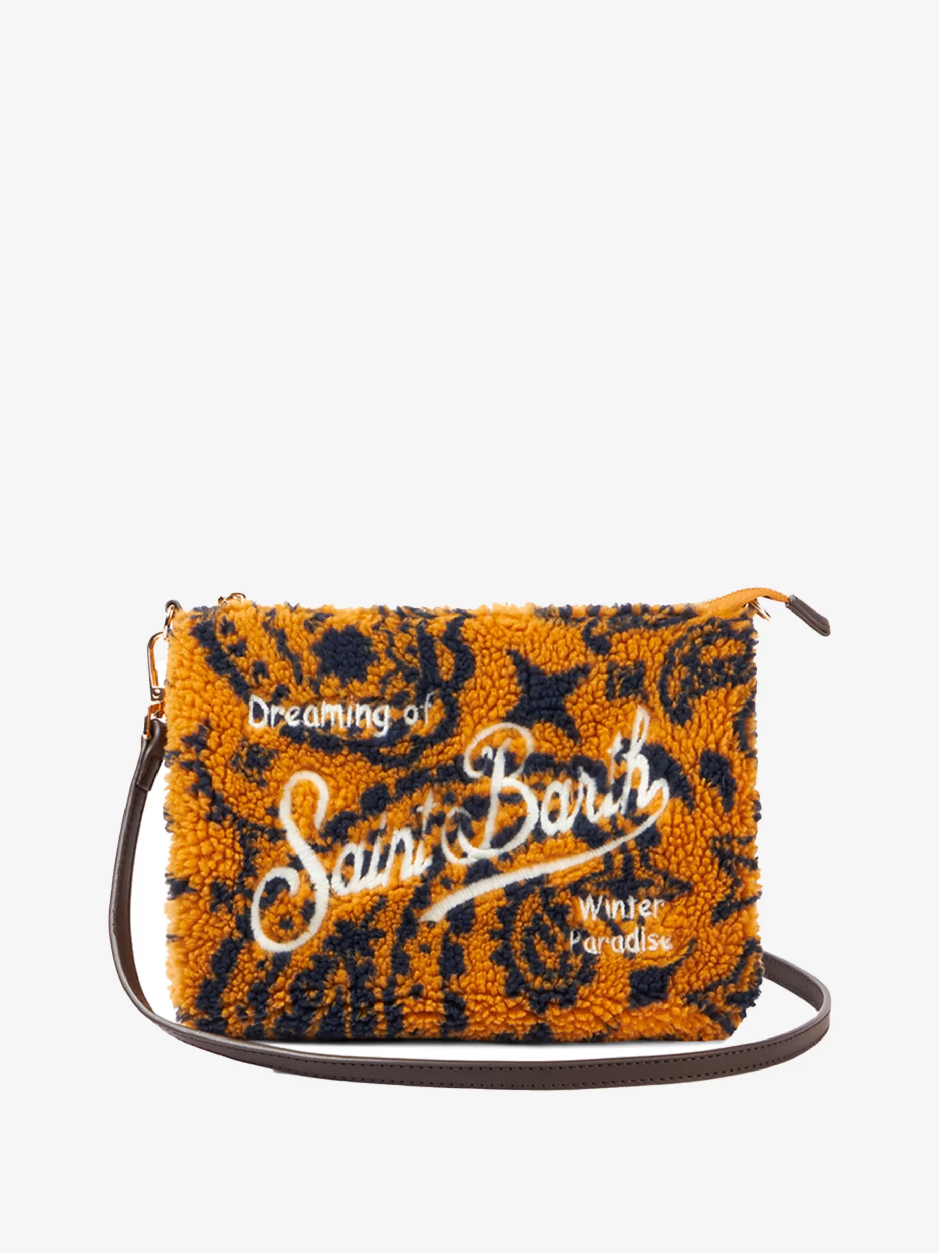 Flash Sale Pouch a tracolla Parisienne in lana con bandana ocra Donna Pouch & Borse A Tracolla | Pouch & Borse A Tracolla