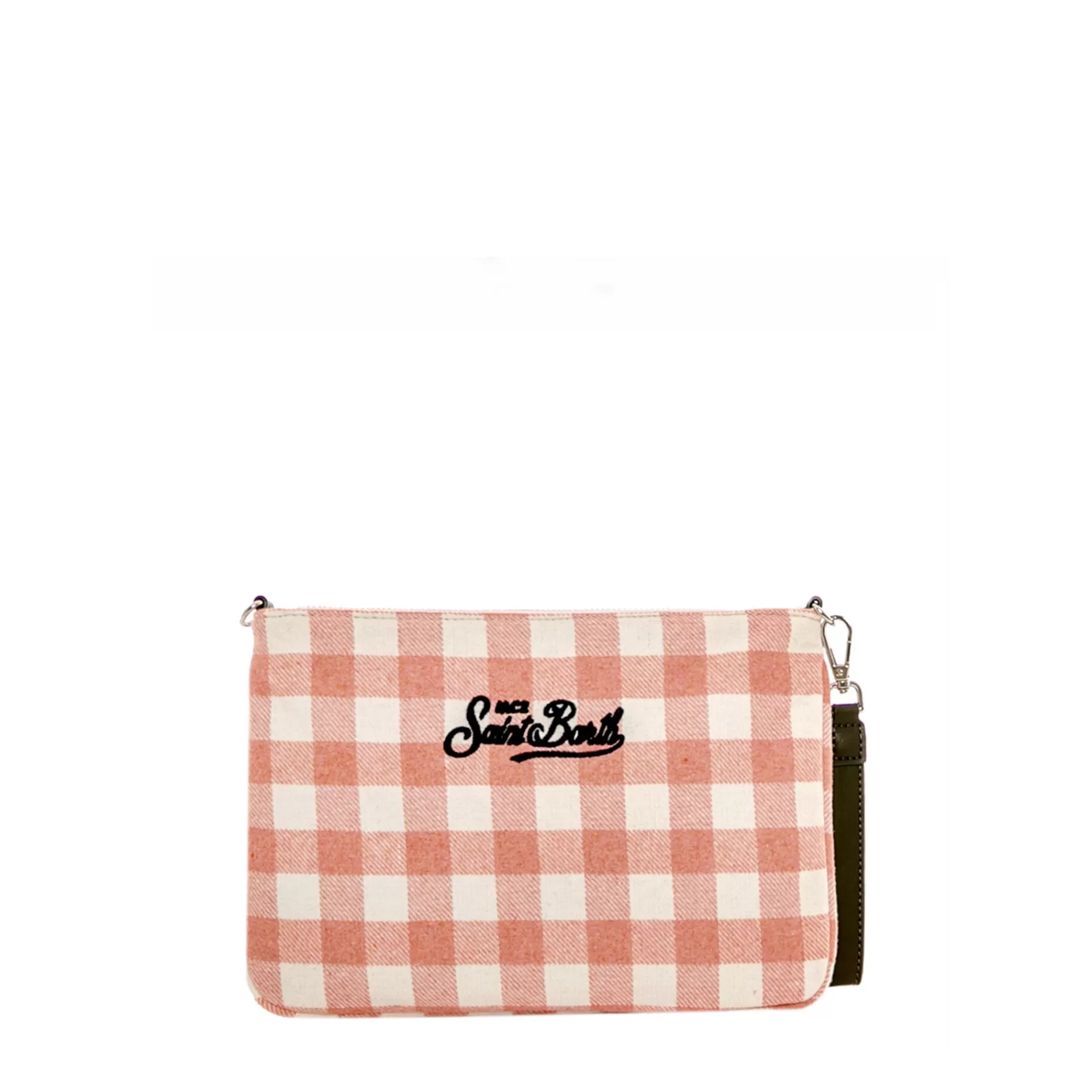 Sale Pouch a tracolla Parisienne in lana vichy rosa Donna Pouch & Borse A Tracolla | Pouch & Borse A Tracolla