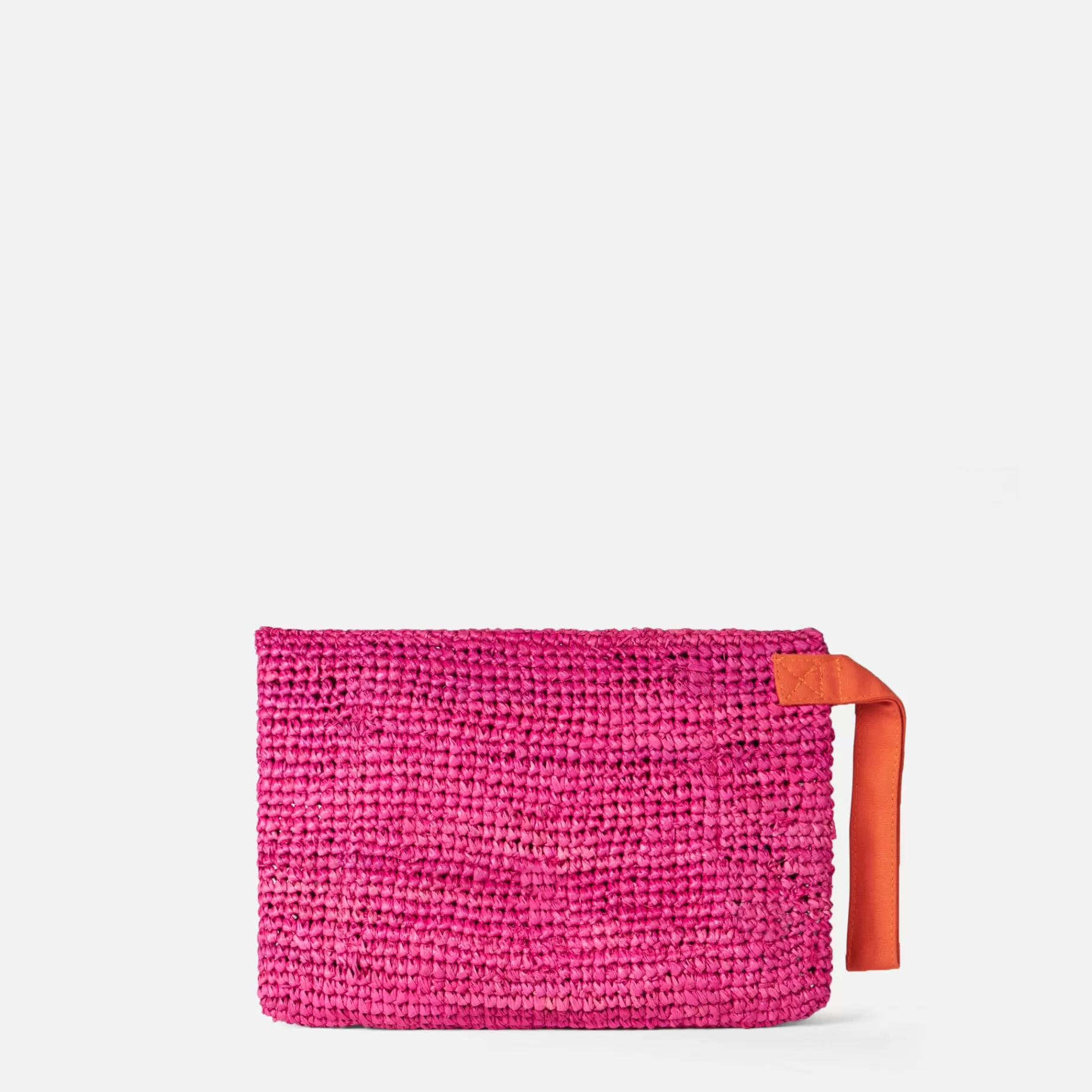 Best Pouch in rafia fucsia con ricamo Saint Barth Donna Pouch & Borse A Tracolla | Pouch & Borse A Tracolla