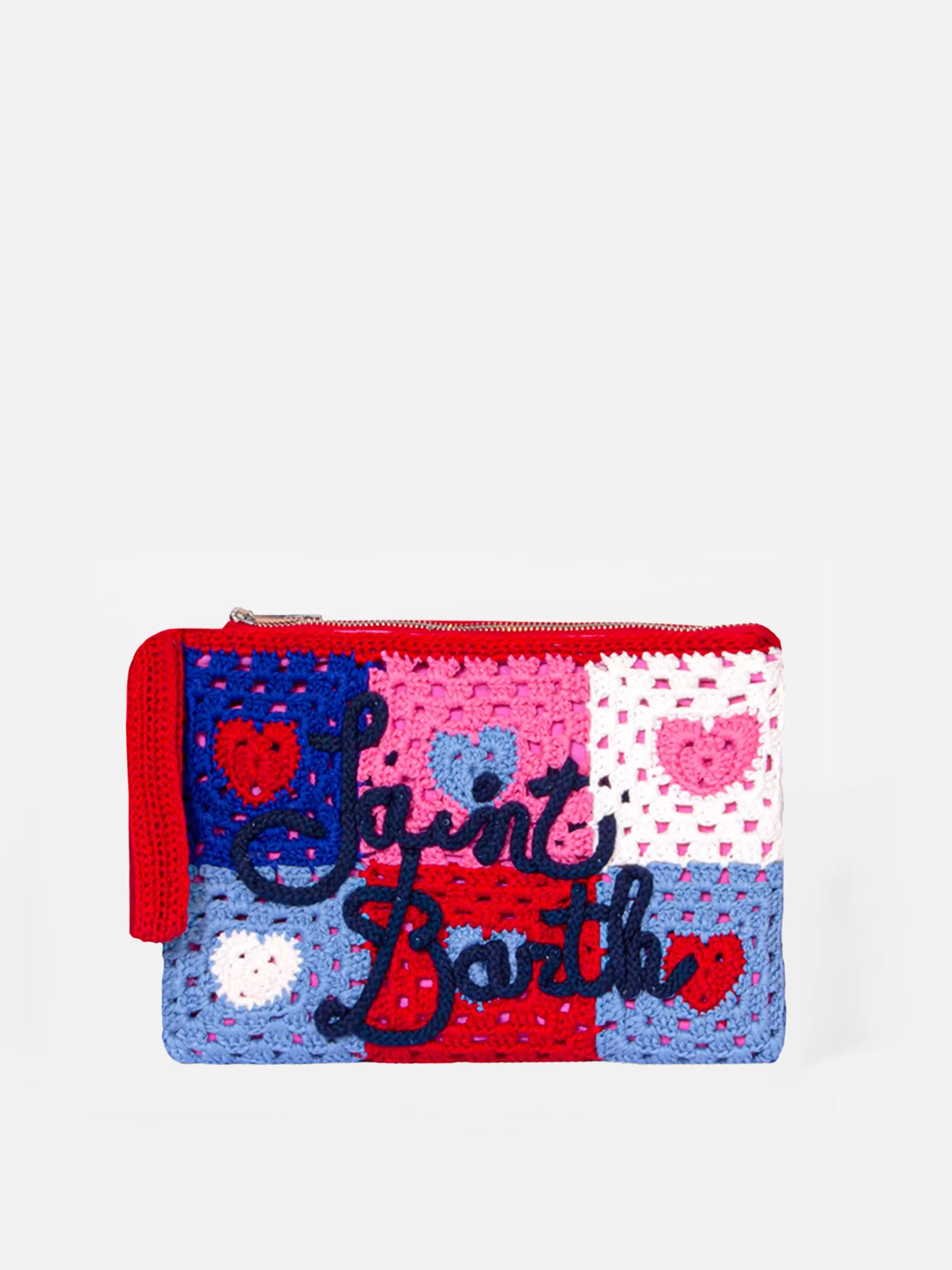 Cheap Pouch Parisienne all'uncinetto con ricamo cuore Donna Pouch & Borse A Tracolla | Pouch & Borse A Tracolla