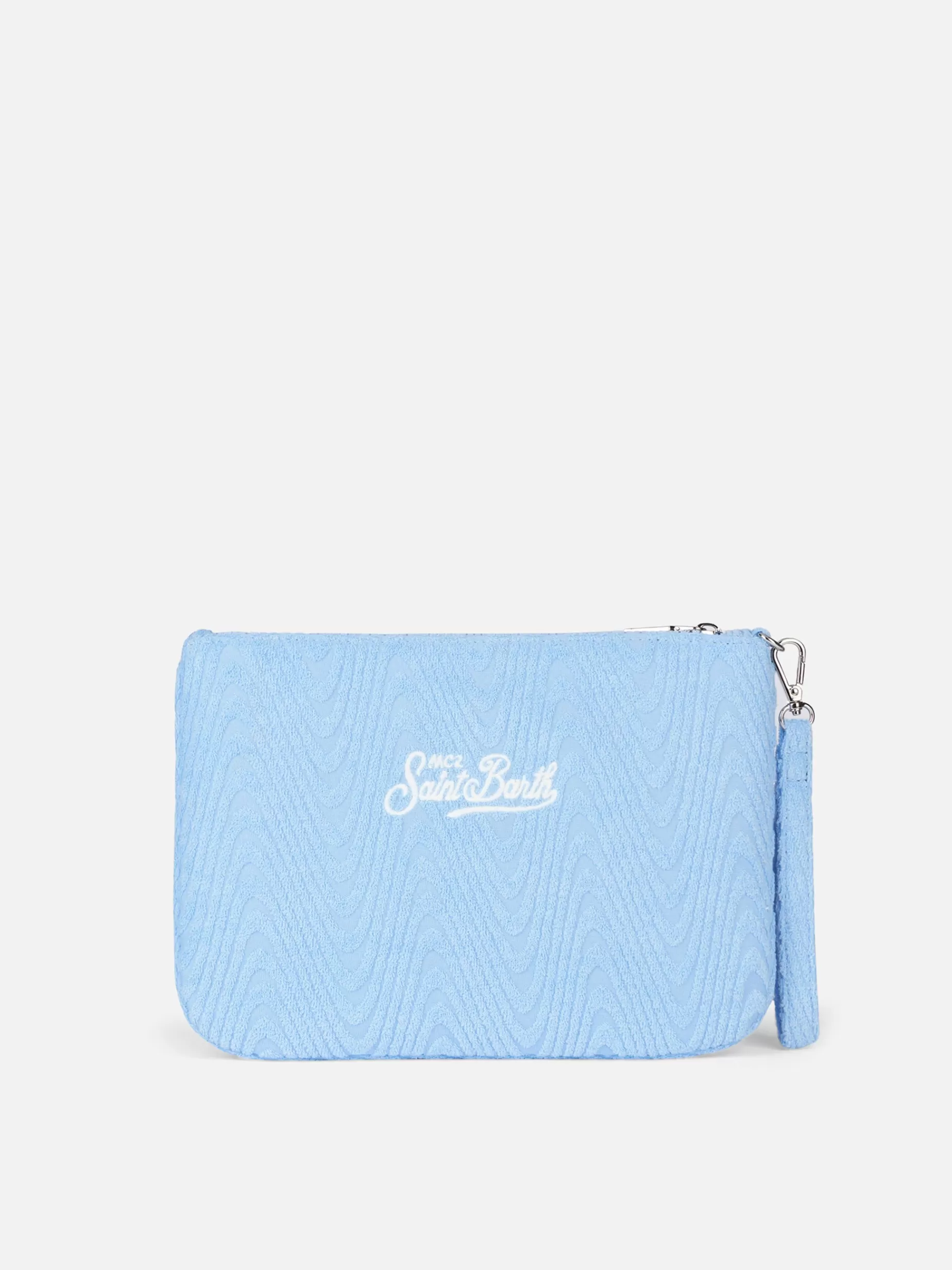 Hot Pouch Parisienne in spugna azzurra a bassorilievo Donna Pouch & Borse A Tracolla | Pouch & Borse A Tracolla