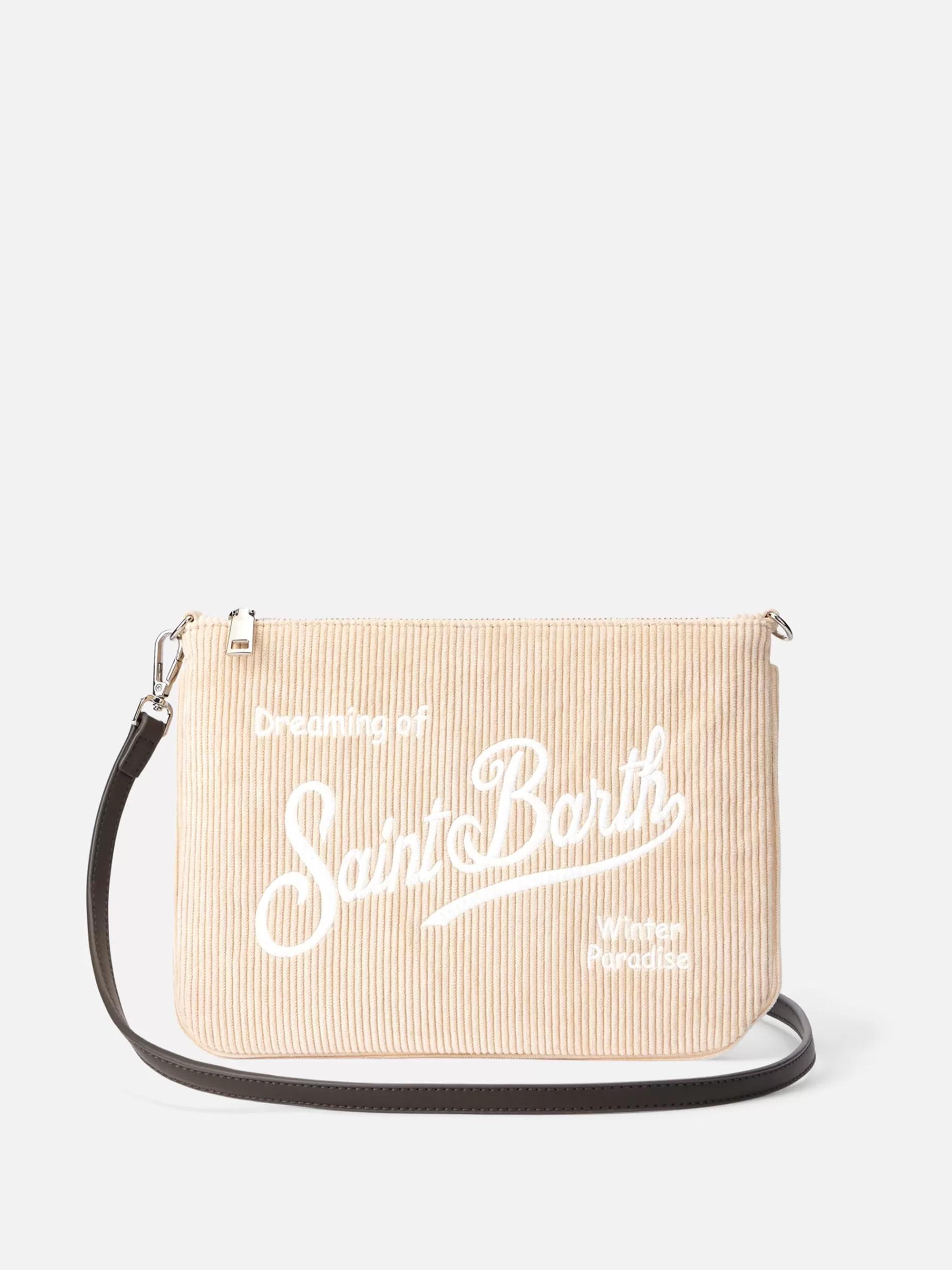 Outlet Pouch Parisienne in velluto a coste beige con catena Donna Pouch & Borse A Tracolla | Pouch & Borse A Tracolla