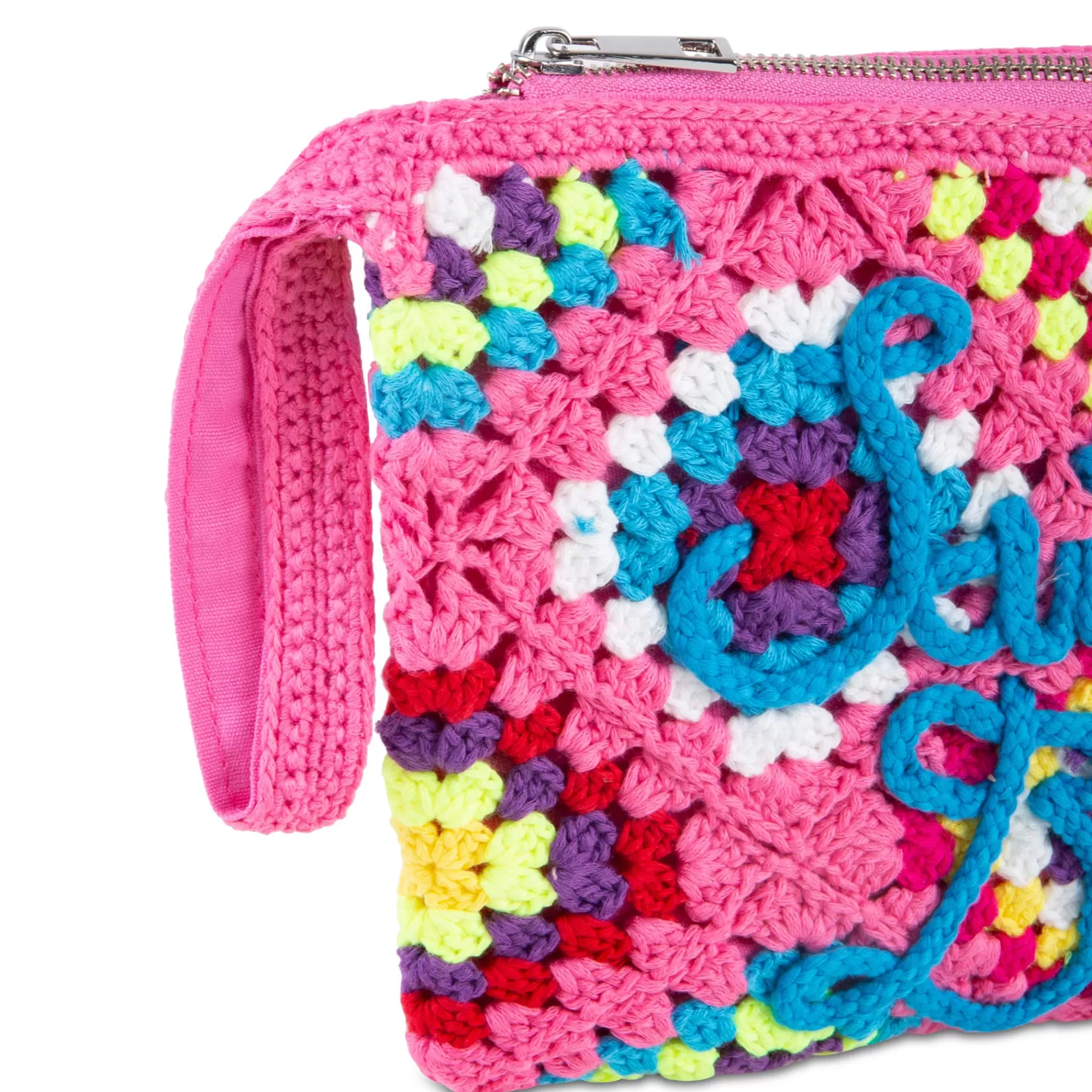 Sale Pouch Parisienne rosa crochet con ricamo Saint Barth Donna Pouch & Borse A Tracolla | Pouch & Borse A Tracolla