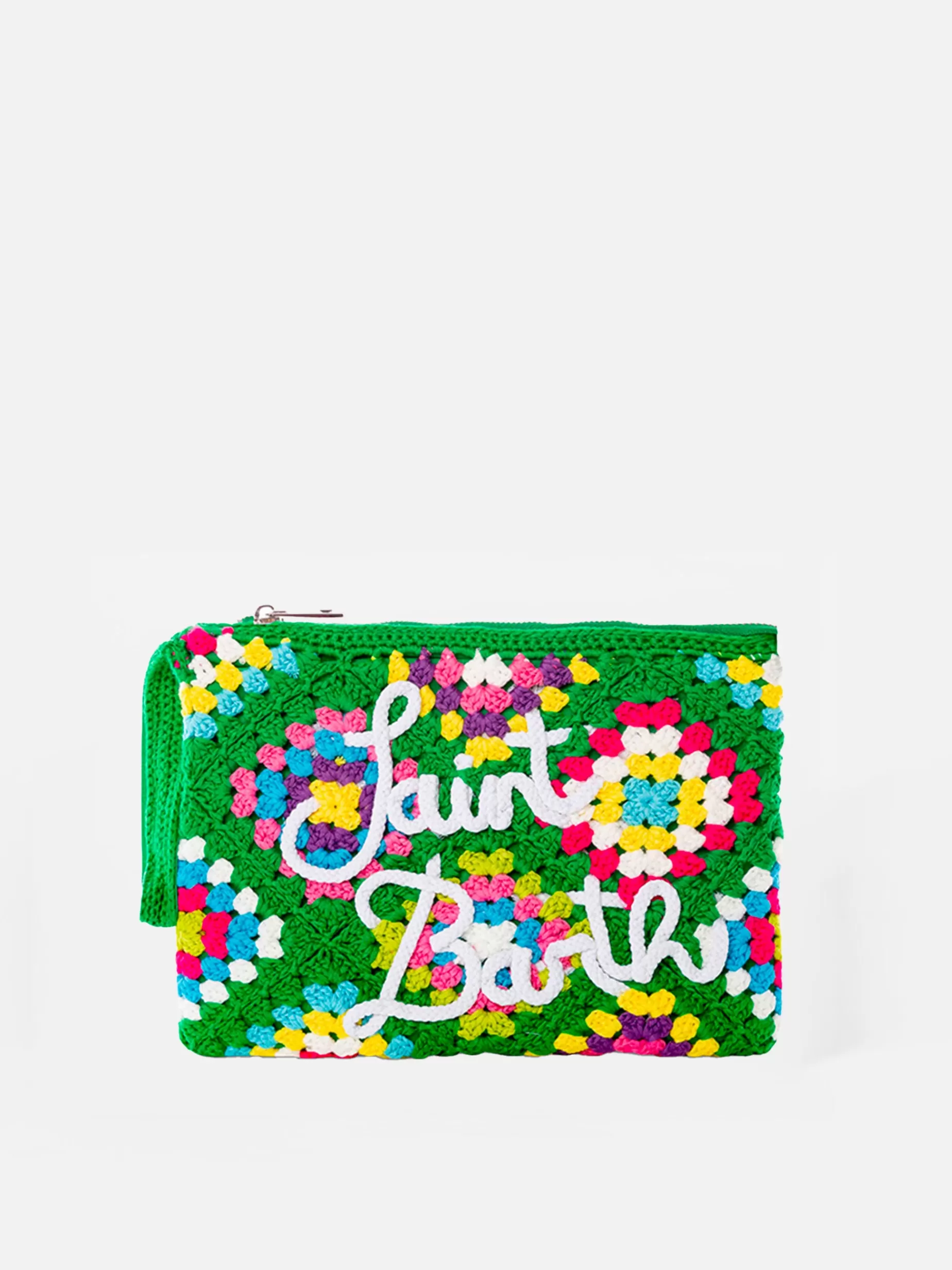 Cheap Pouch Parisienne verde crochet con Saint Barth Donna Pouch & Borse A Tracolla | Pouch & Borse A Tracolla