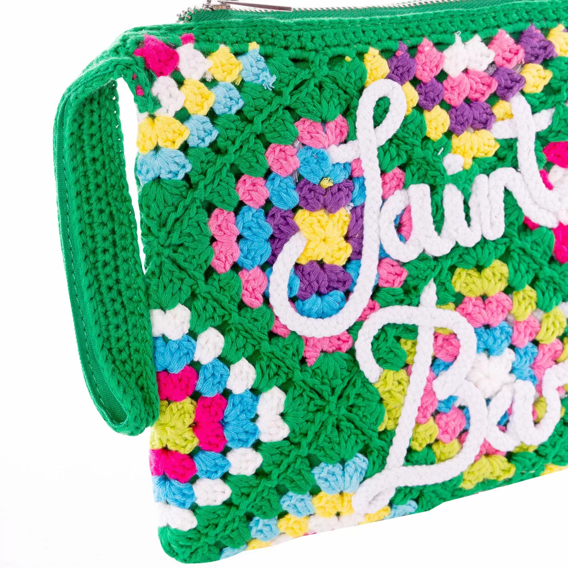 Cheap Pouch Parisienne verde crochet con Saint Barth Donna Pouch & Borse A Tracolla | Pouch & Borse A Tracolla