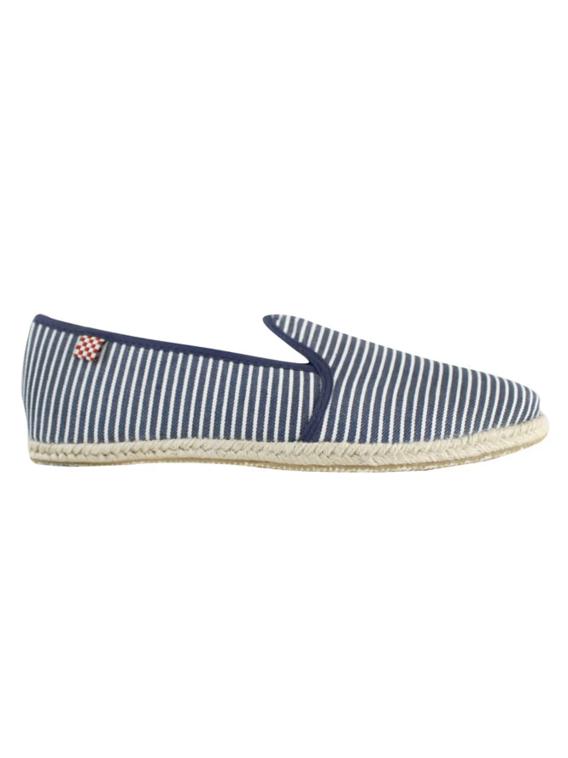 Clearance Scarpe di tela a righe bianche e blu Uomo Calzature