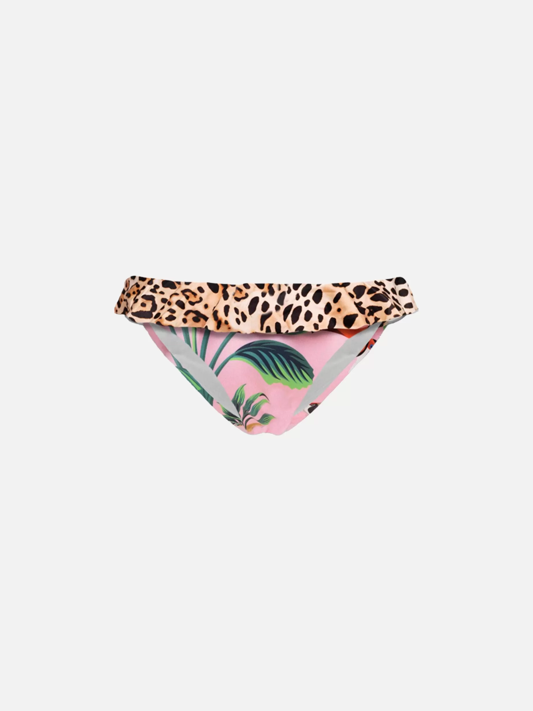 Clearance Slip da bagno da bambina con balza leopardata e fantasia tropicale Bikini E Slip Mare | Neonata (0-24 Mesi)