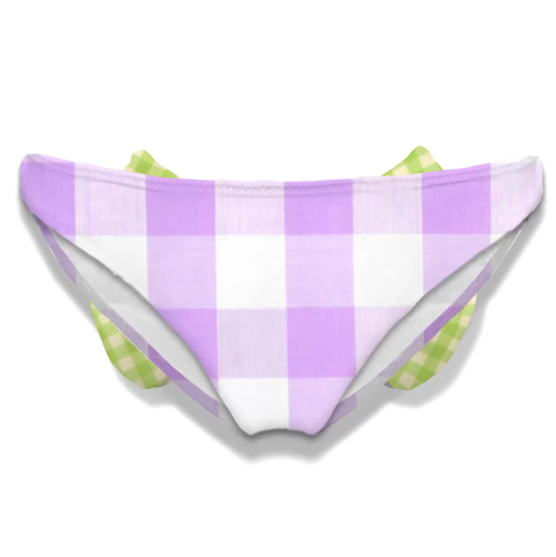 Hot Slip da bagno da bambina con fiocco vichy Bikini E Slip Mare