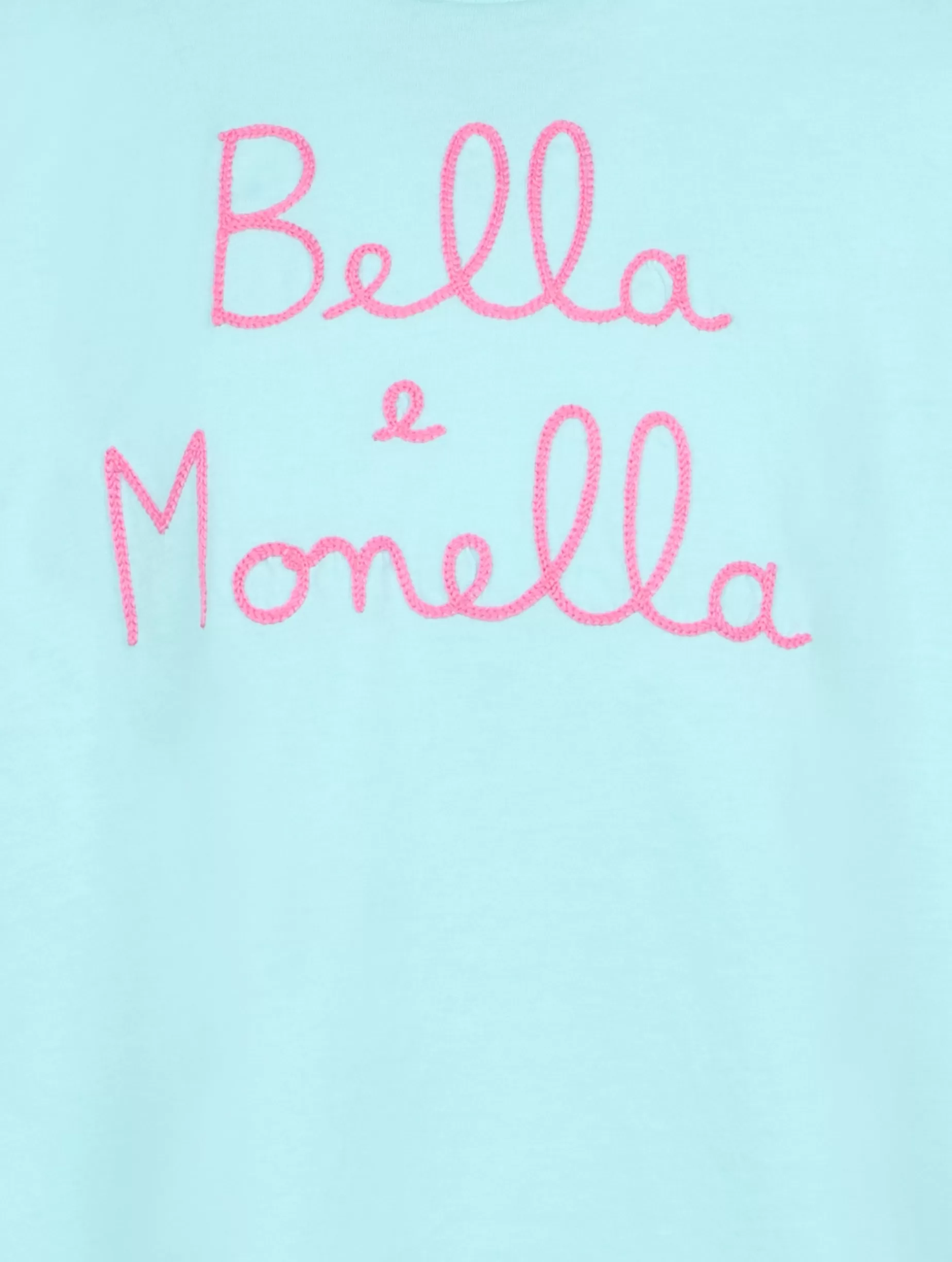 Clearance T-shirt da bambina in cotone con balza e ricamo T-shirt E Top