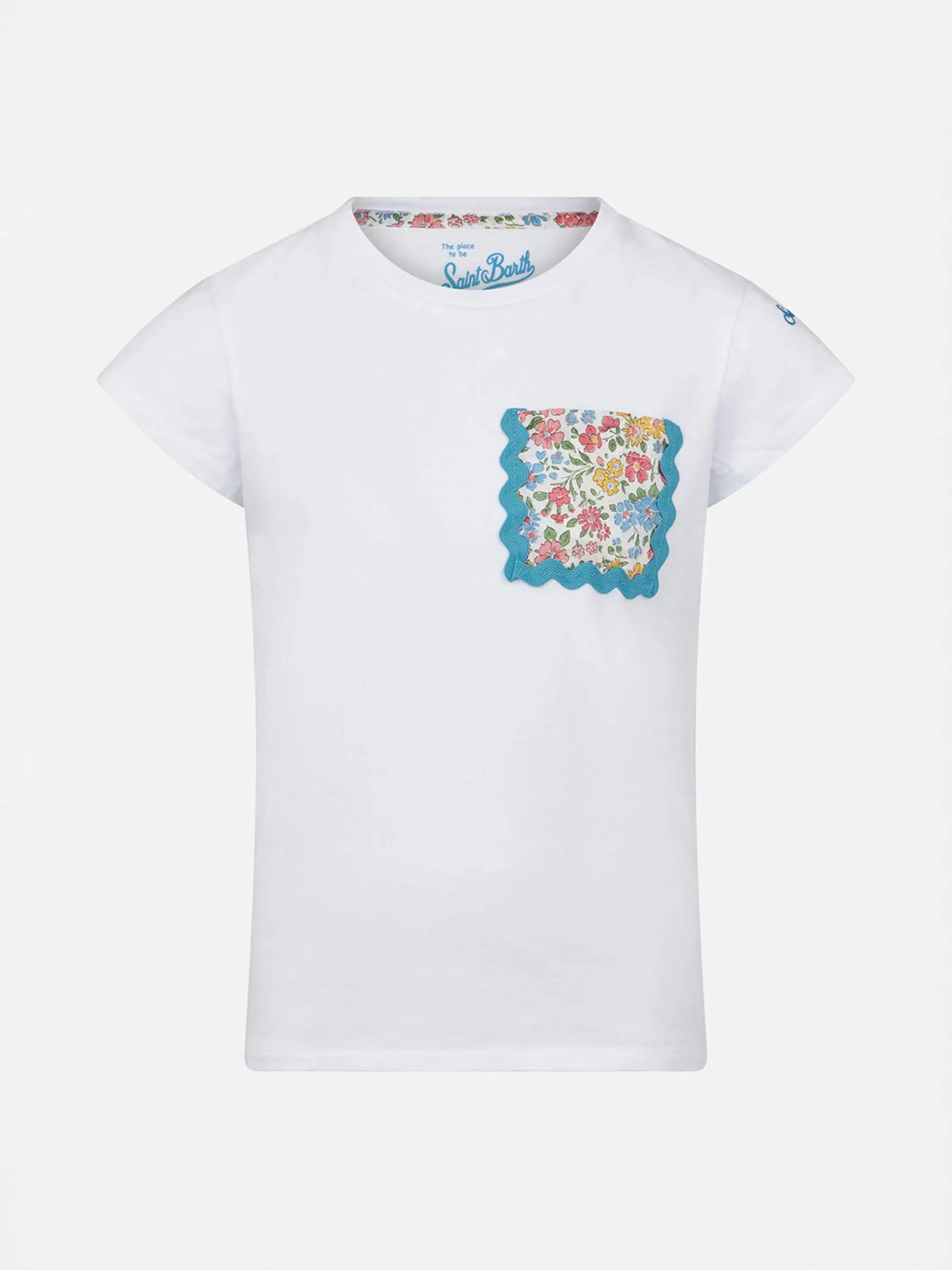 Cheap T-shirt da bambina in cotone con taschino T-shirt E Top