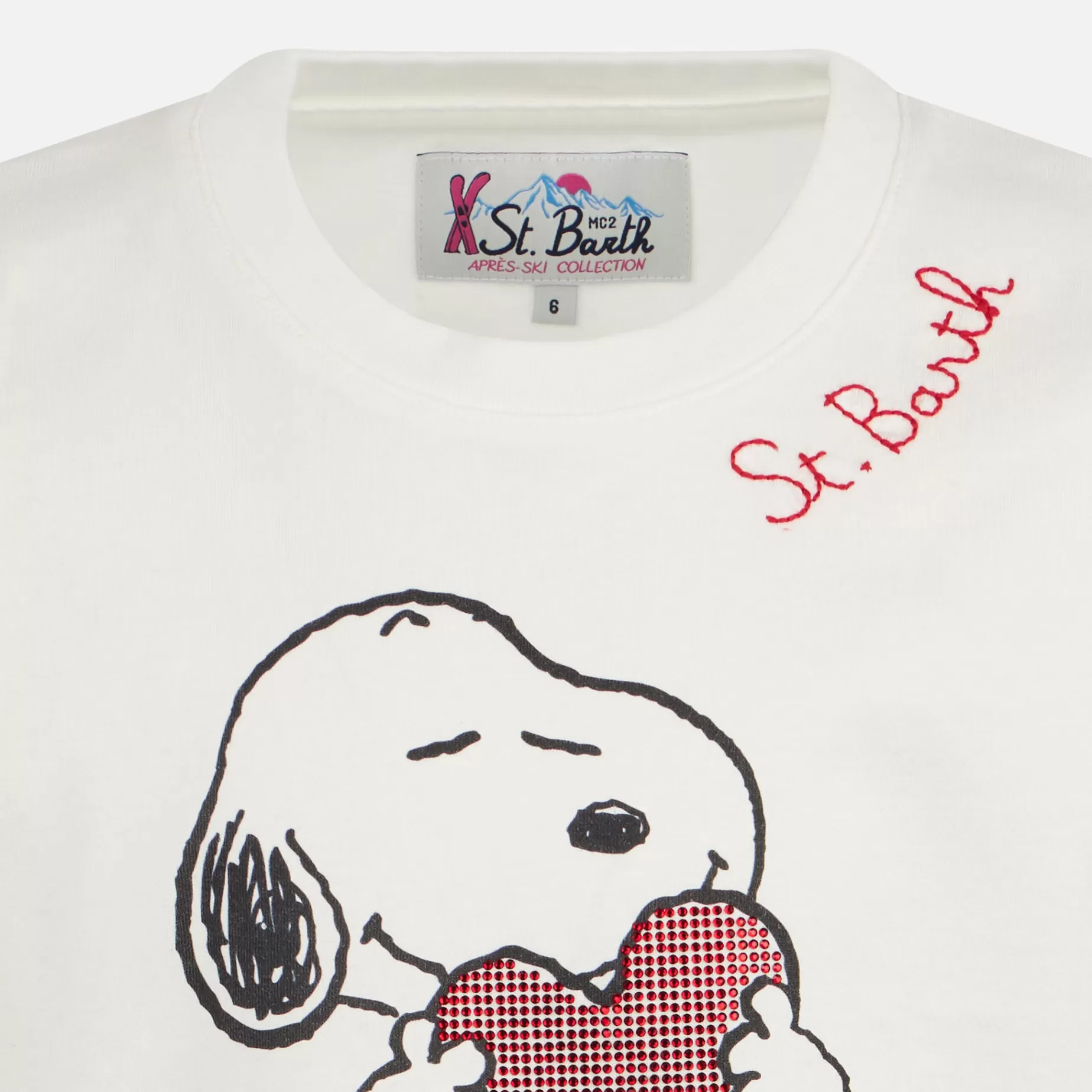 Sale T-shirt da bambina in cotone pesante con stampa Snoopy in strass | EDIZIONE SPECIALE SNOOPY PEANUTS™ T-shirt E Top | Maglieria