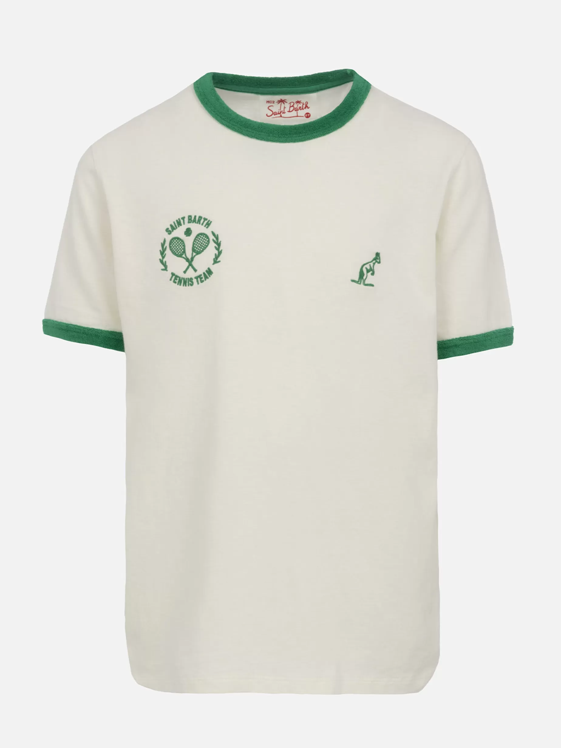 Discount T-shirt da bambino bianco in cotone Dean Jr con ricamo Australian | AUSTRALIAN BRAND SPECIAL EDITION Abbigliamento