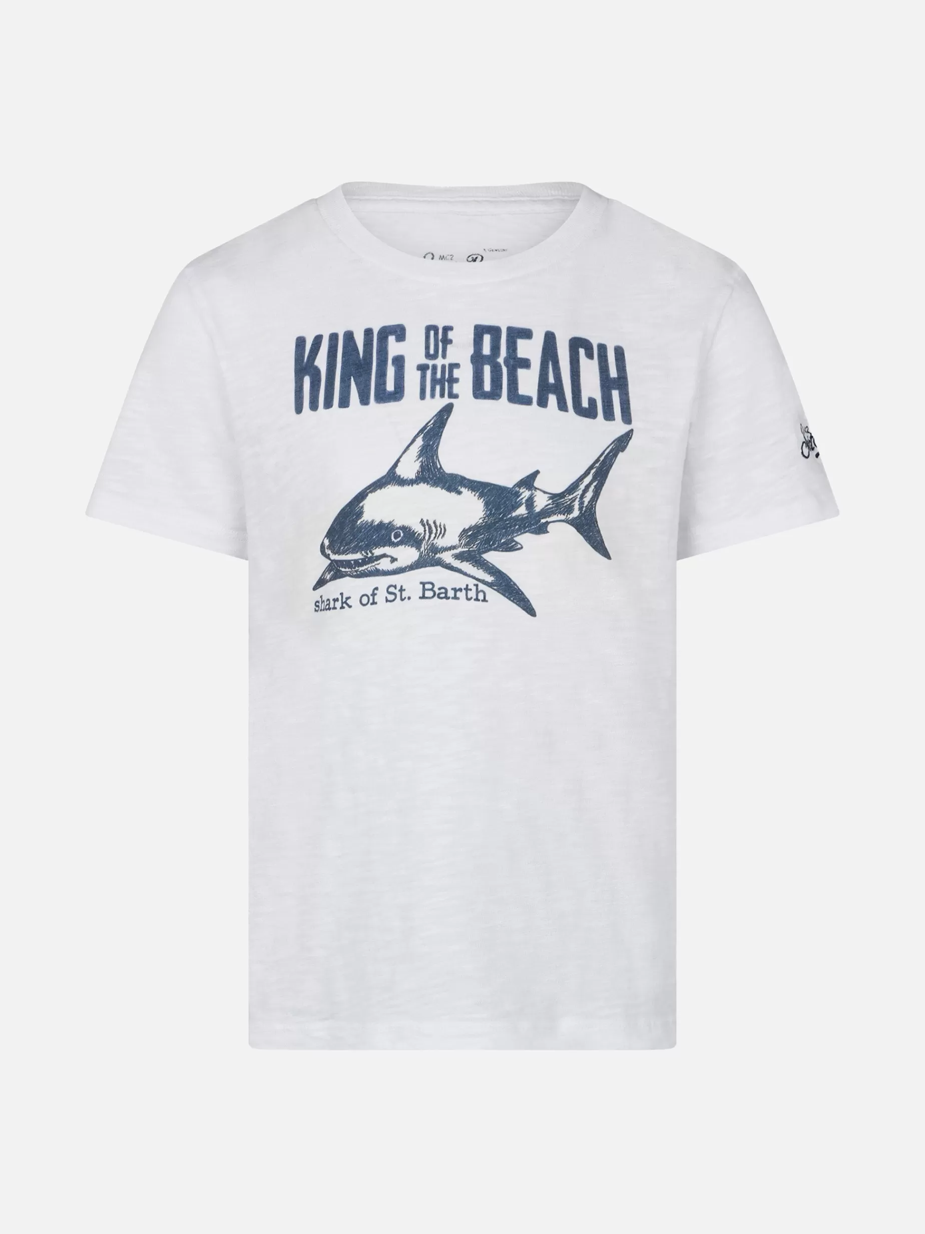 Outlet T-Shirt da bambino stampa King of The Beach Bambino T-shirts