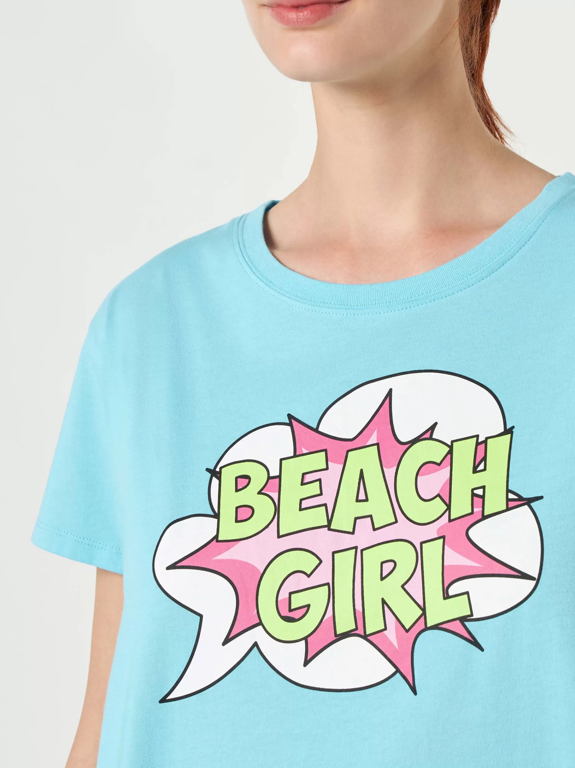 Cheap T-shirt da donna con stampa Beach girl Donna T-shirt