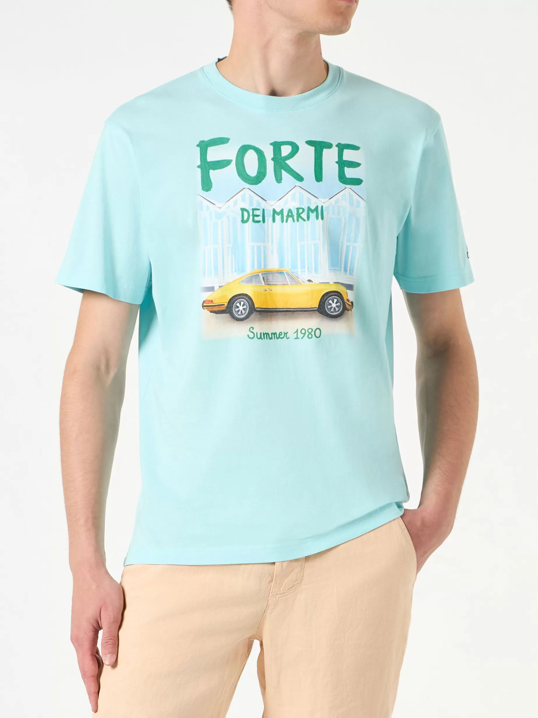 Hot T-shirt da uomo in cotone con stampa auto Forte dei Marmi Uomo T-shirts