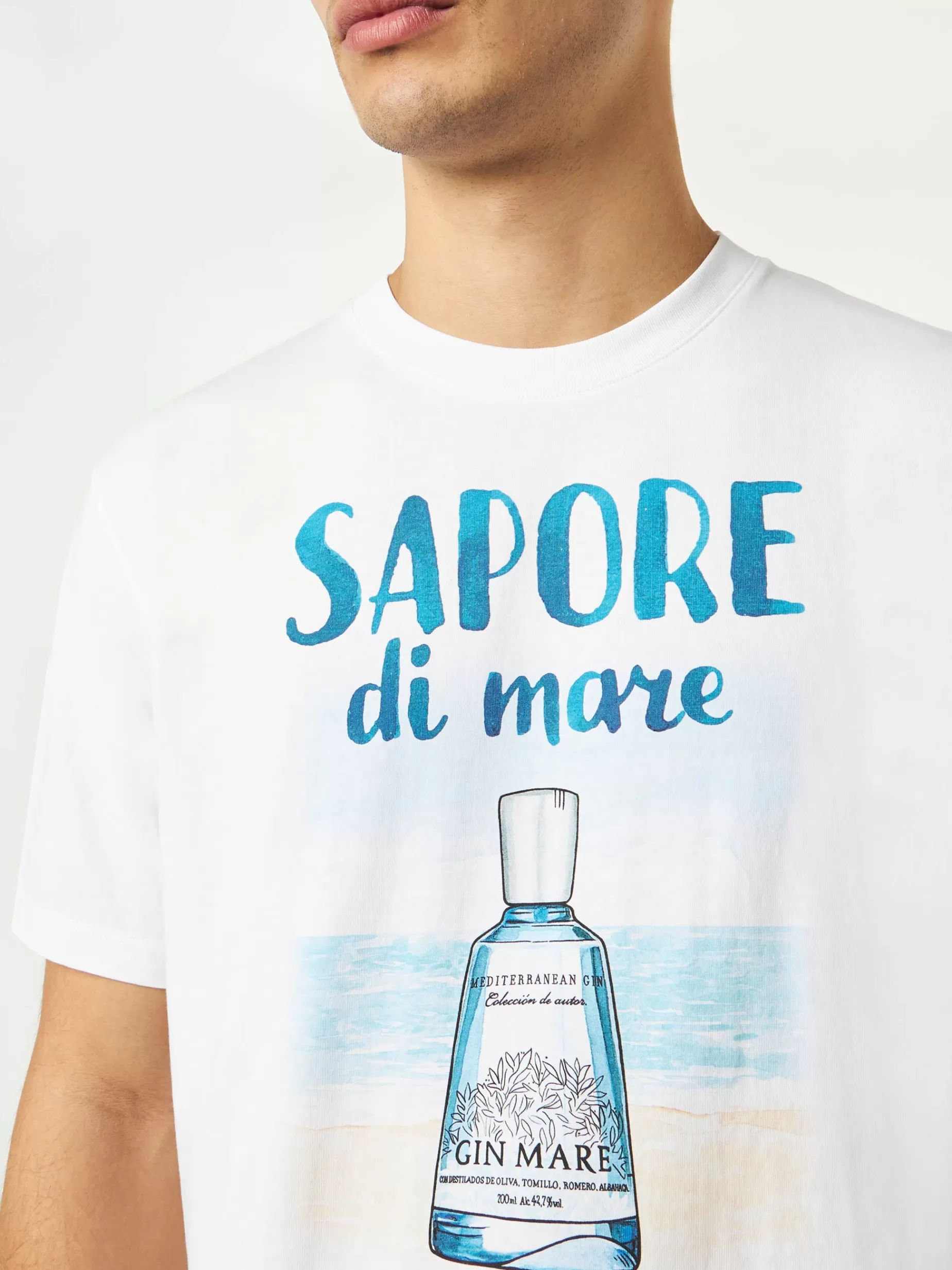 Best Sale T-shirt da uomo in cotone con stampa Gin | GIN MARE EDIZIONE SPECIALE Uomo T-shirts