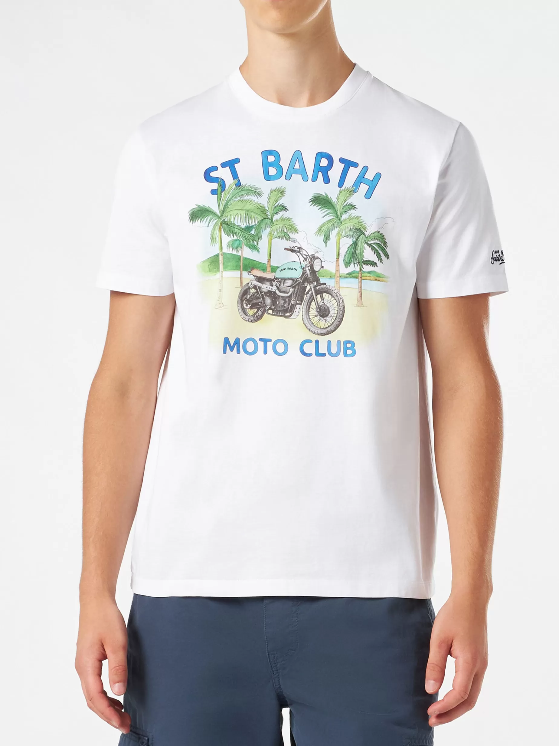 Discount T-shirt da uomo in cotone con stampa moto Uomo T-shirts | Abbigliamento