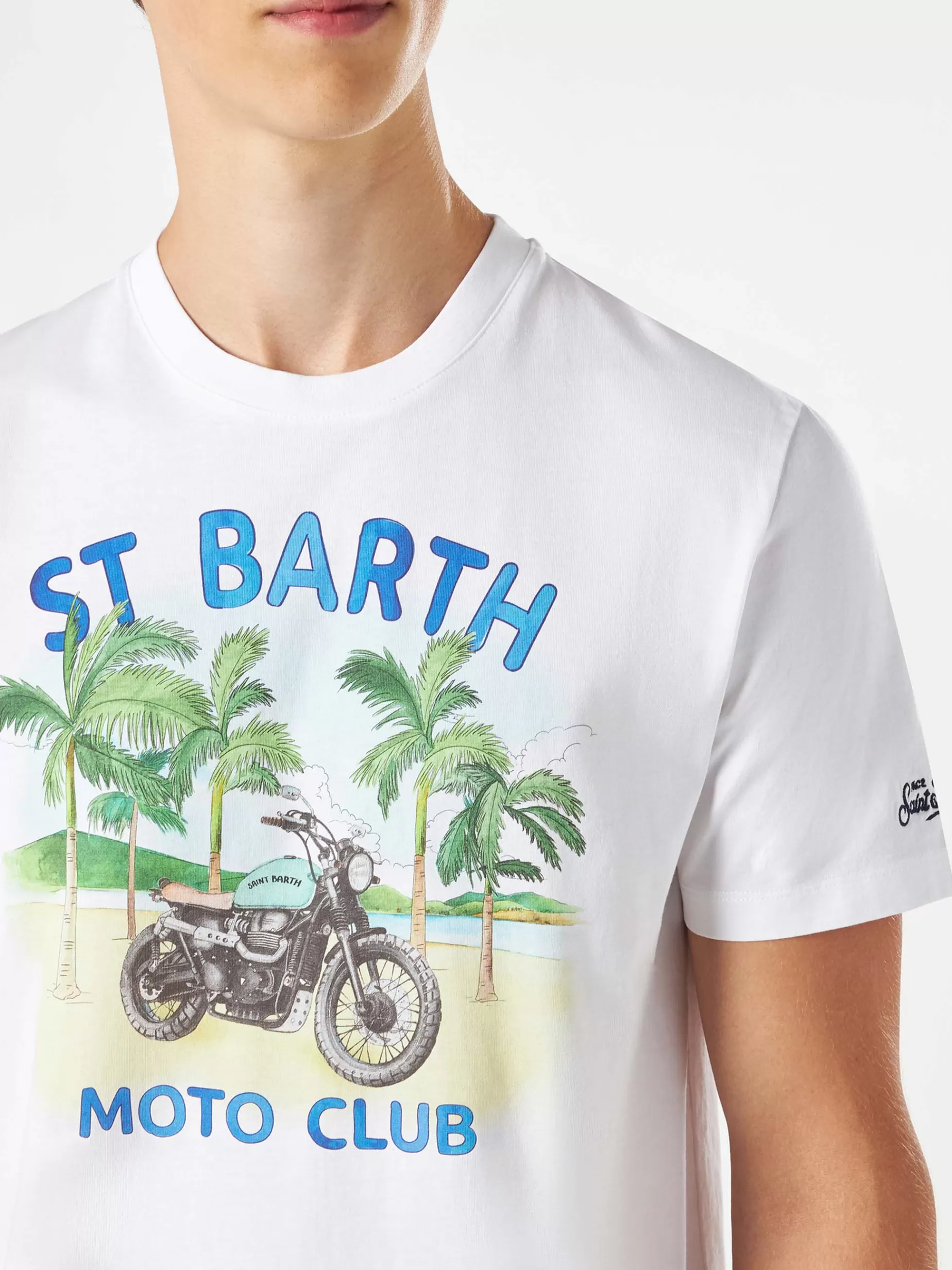 Discount T-shirt da uomo in cotone con stampa moto Uomo T-shirts | Abbigliamento