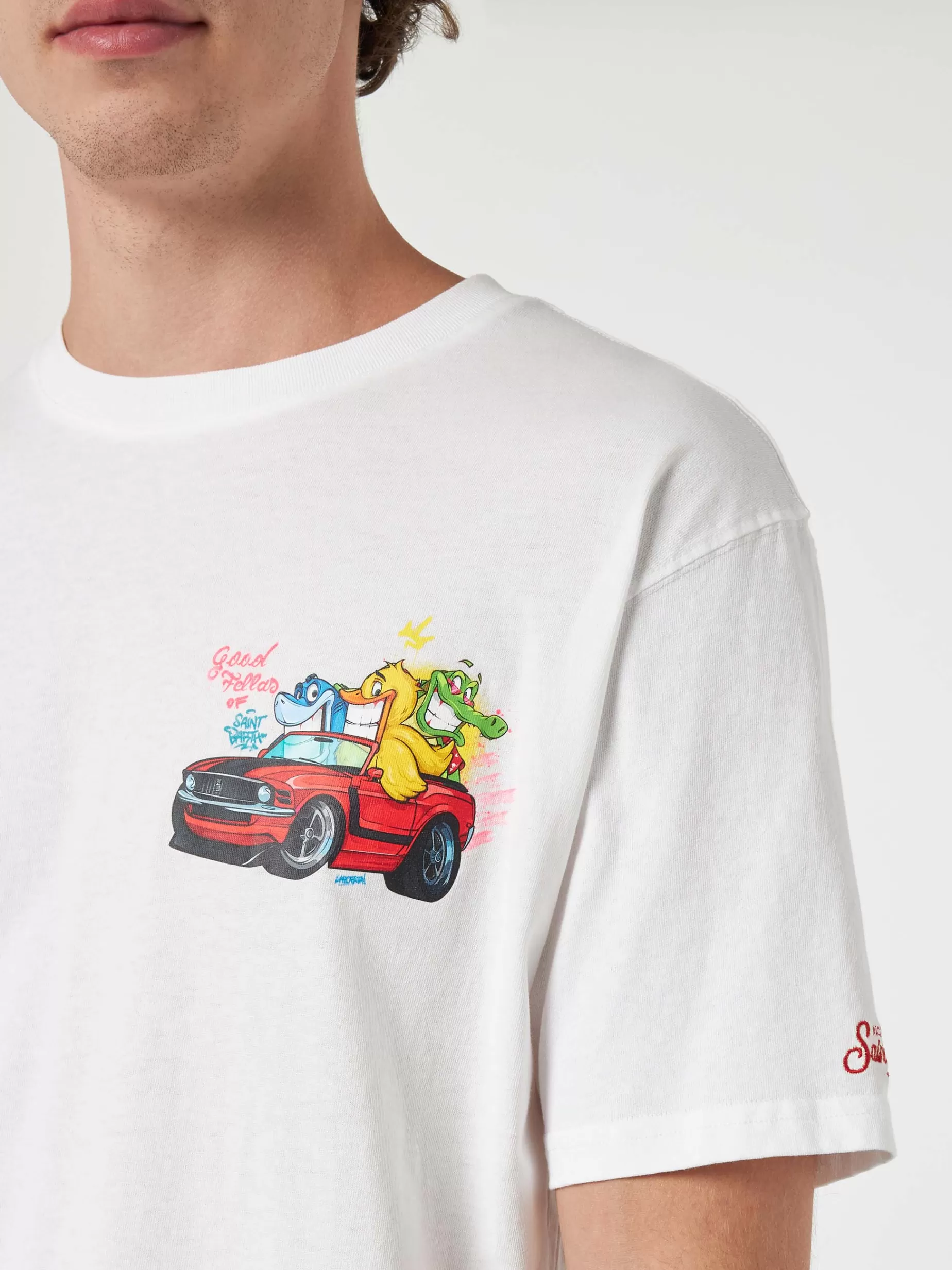 Best Sale T-shirt da uomo in cotone con stampa piazzata Cryptopuppets Good Fellas | EDIZIONE SPECIALE CRYPTOPUPPETS Uomo T-shirts | Abbigliamento