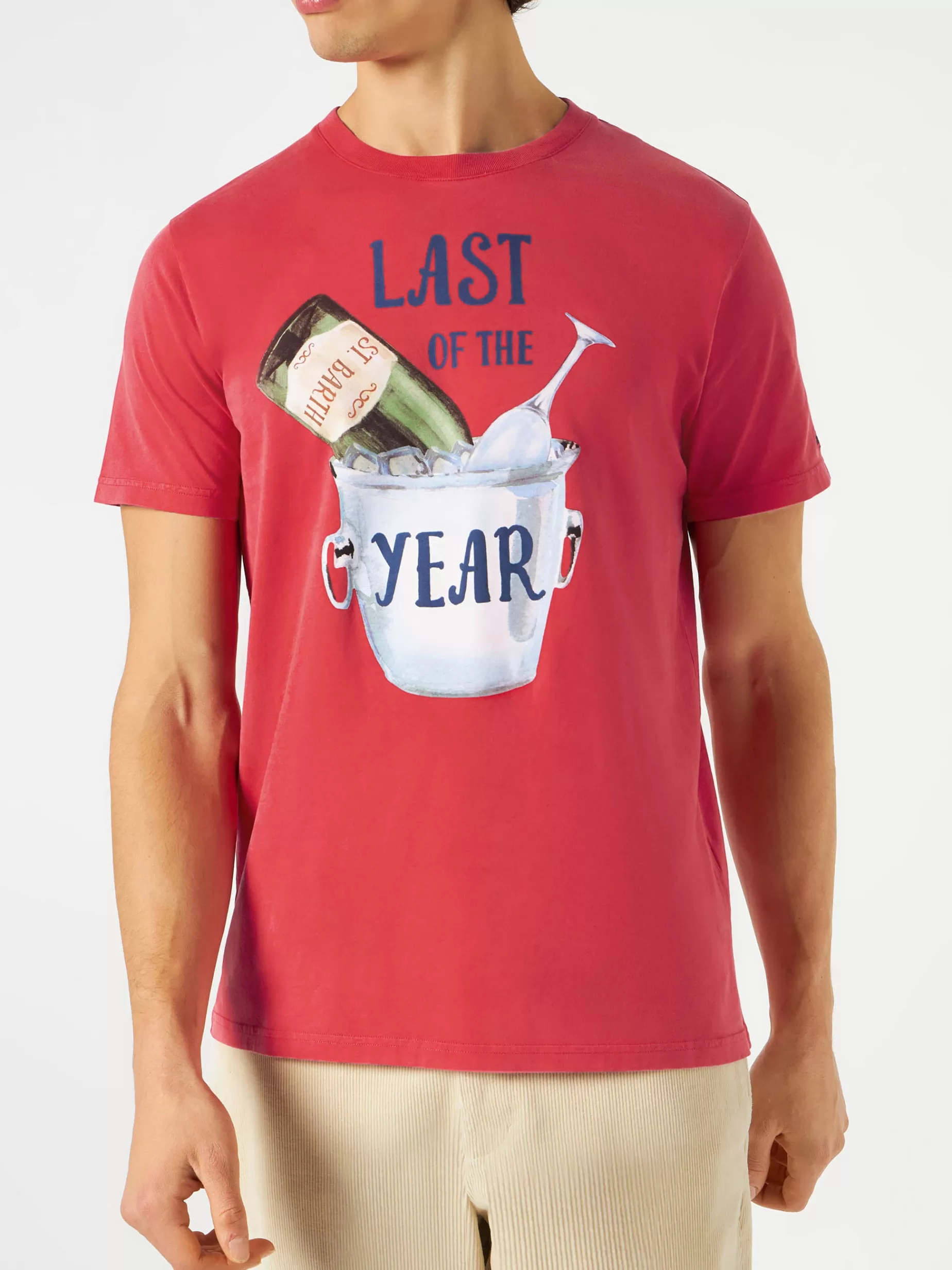 Clearance T-shirt rossa con stampa Last Year Uomo T-shirts