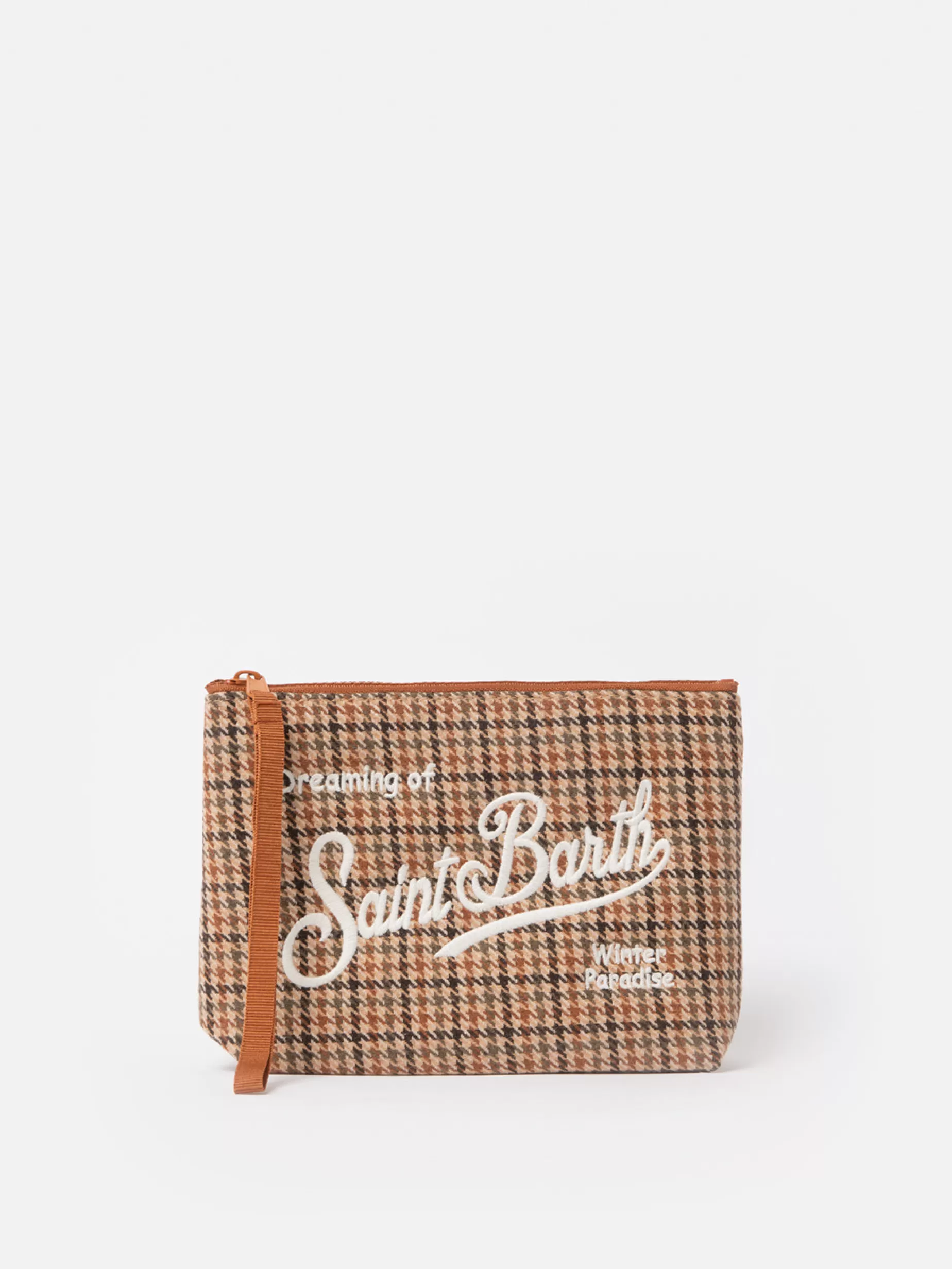 Clearance Wooly pochette Aline with pied de poule print Pochette | Pochette